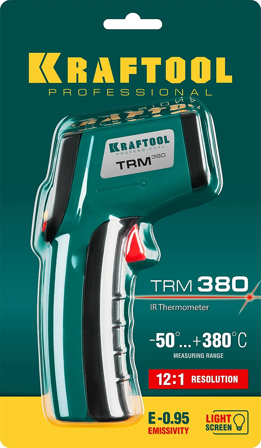 Пирометр инфракрасный KRAFTOOL -50° +380°С (45707-380)