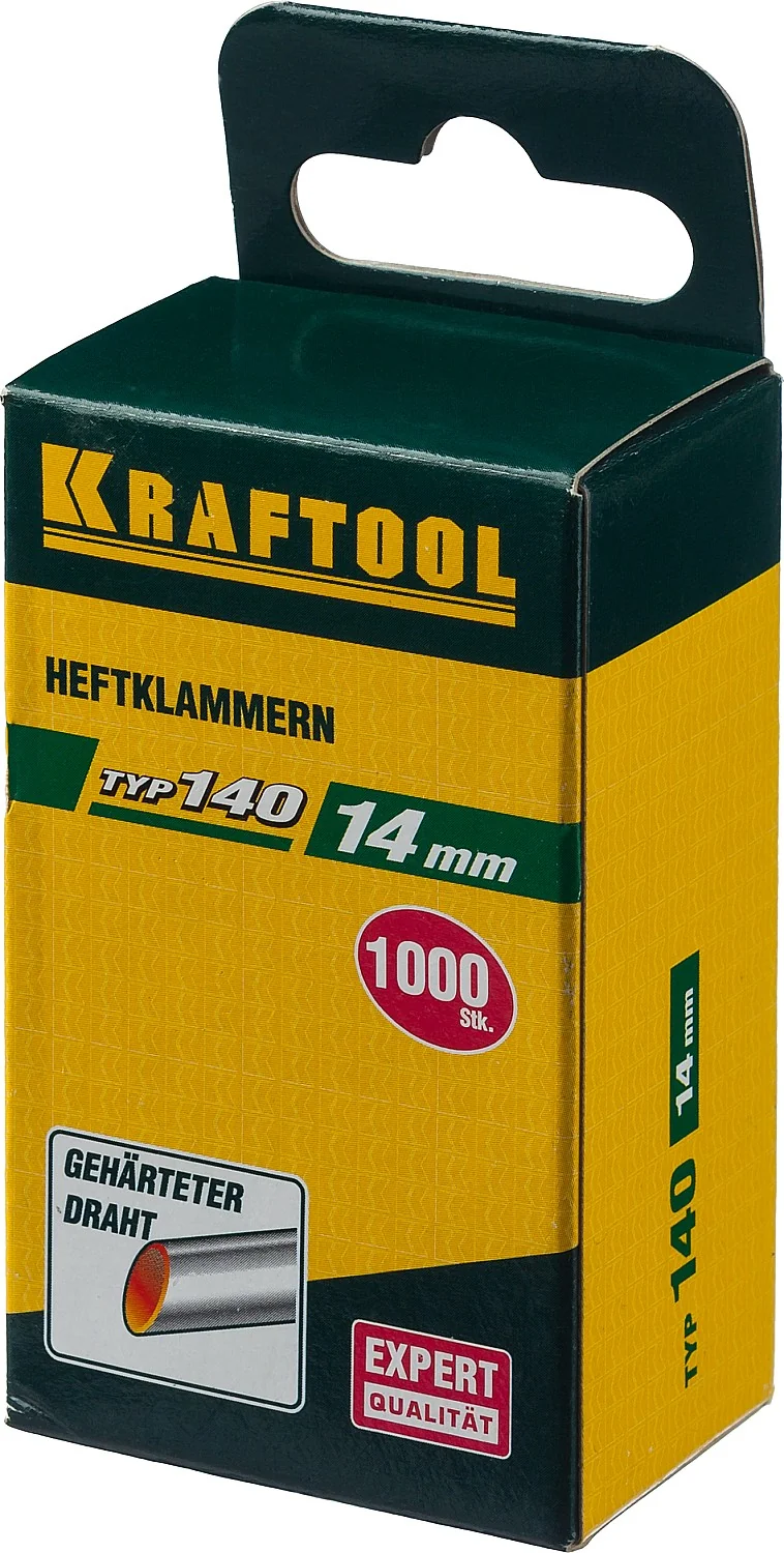 Скобы KRAFTOOL тип 140 (G/11/57), 14 мм, калибр 20GA, 1000 шт (31680-14)