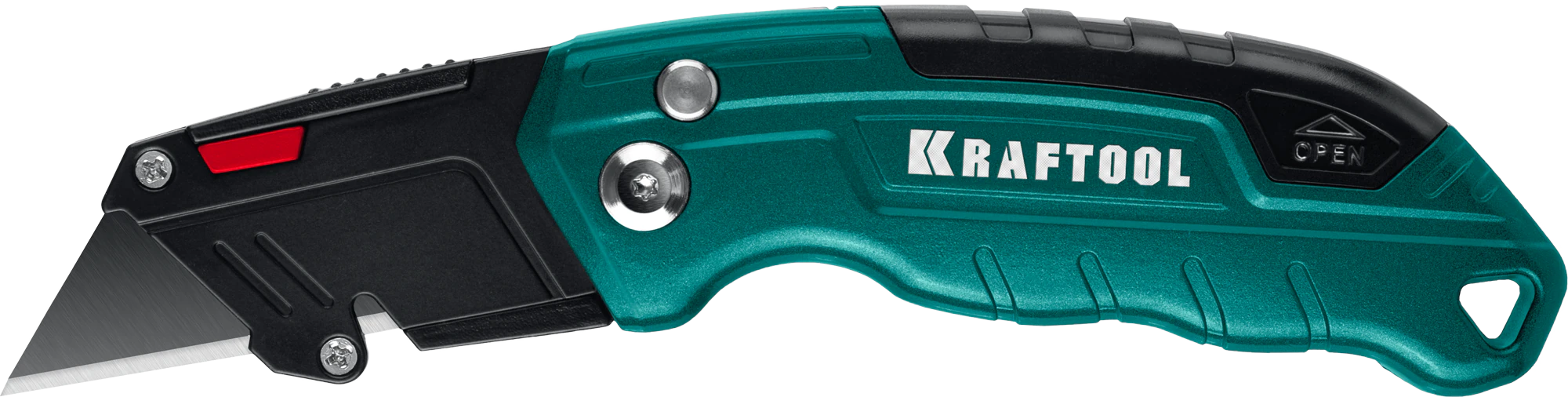 Нож складной компактный KRAFTOOL с трапециевидным лезвием, тип А24 (09242)