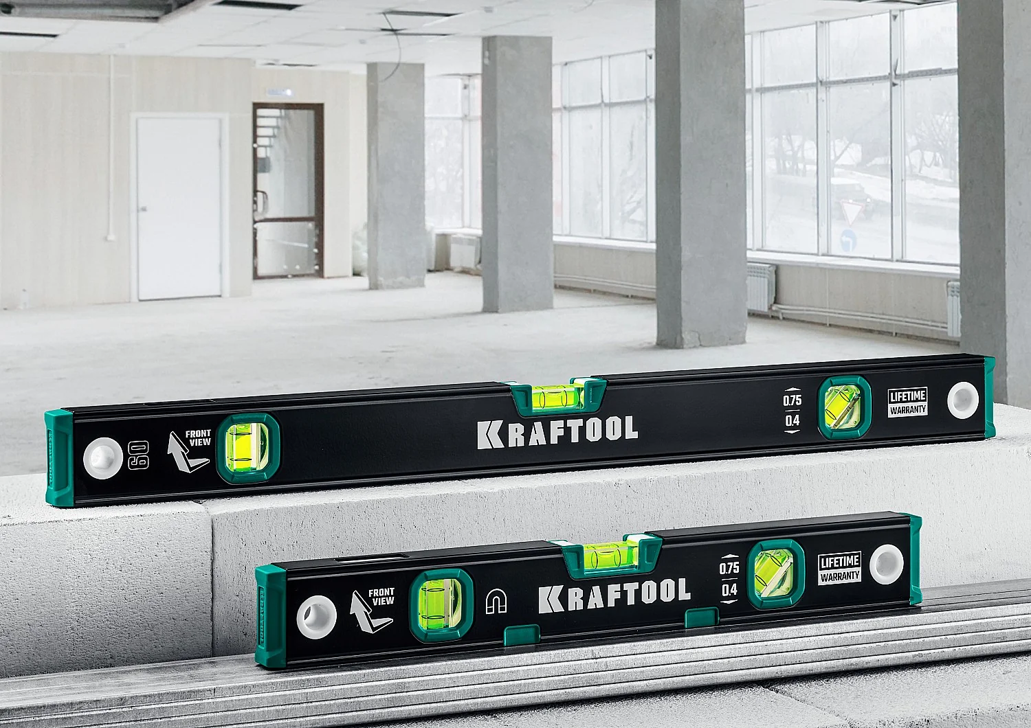 Уровень KRAFTOOL 1500 мм, с зеркальным глазком (34781-150)