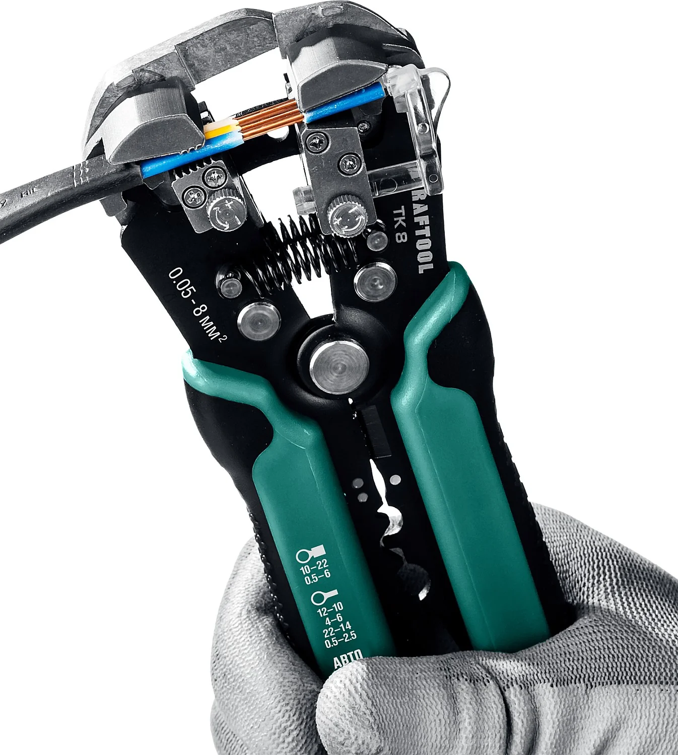 Стриппер автоматический KRAFTOOL 0.05 - 8 мм2 (22637)