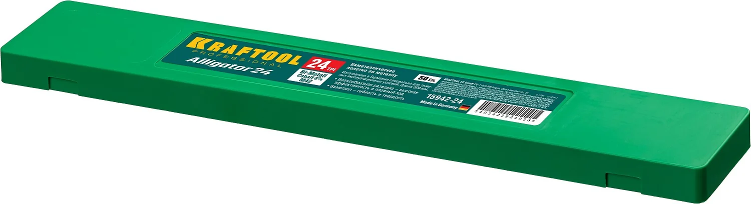 Полотно биметаллическое по металлу KRAFTOOL 24 TPI, 300 мм, гибкое (15942-24)
