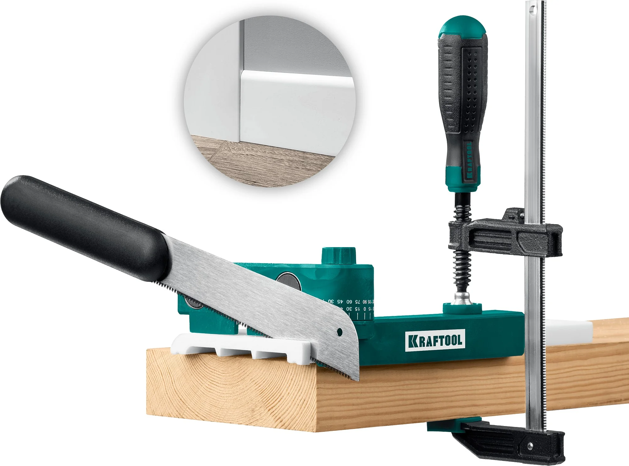 Стусло многопозиционное поворотное KRAFTOOL 12 углов (15°- 180°), с магнитной направляющей (15388)