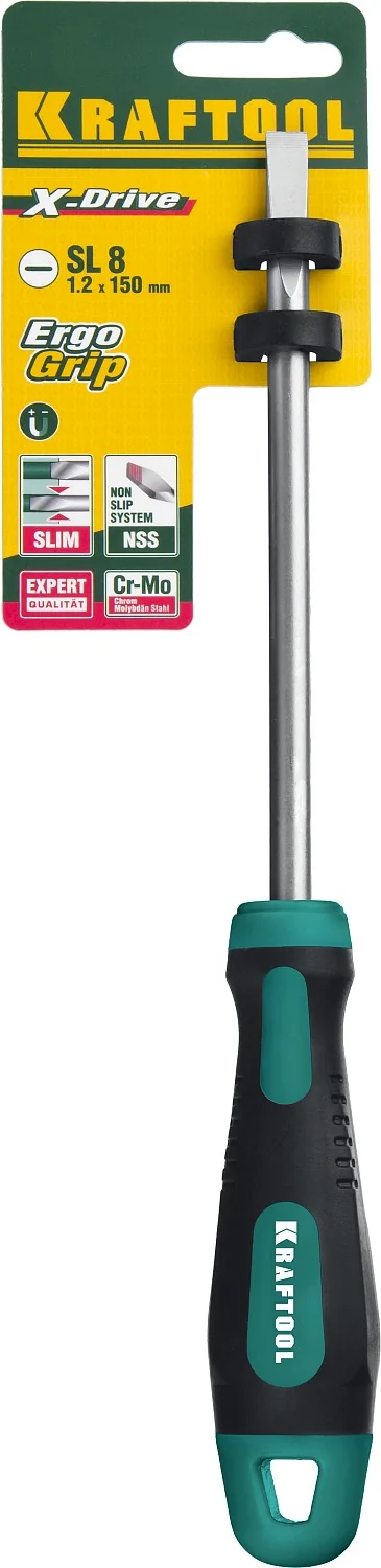 Отвертка KRAFTOOL Х-Drive, SL8 x 150 (250071-8.0-150)