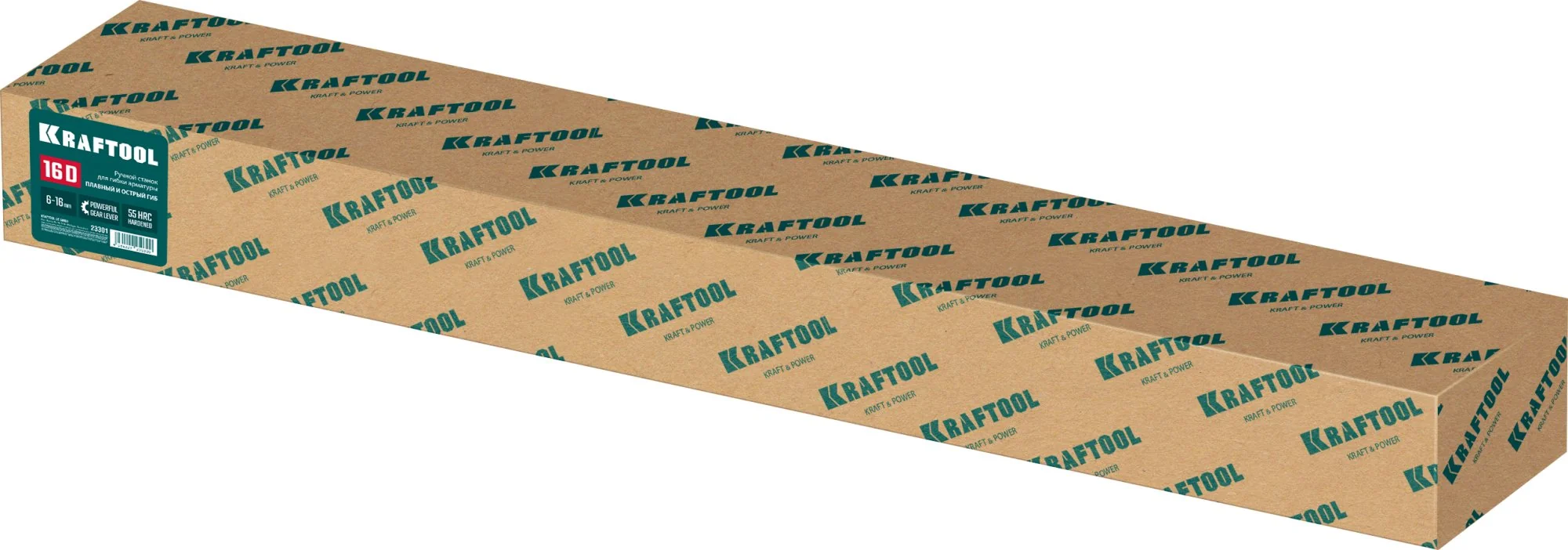 Станок для гибки арматуры KRAFTOOL 16D, 6-16 мм, острый и плавный гиб, ручной c зубчатой передачей (23301)