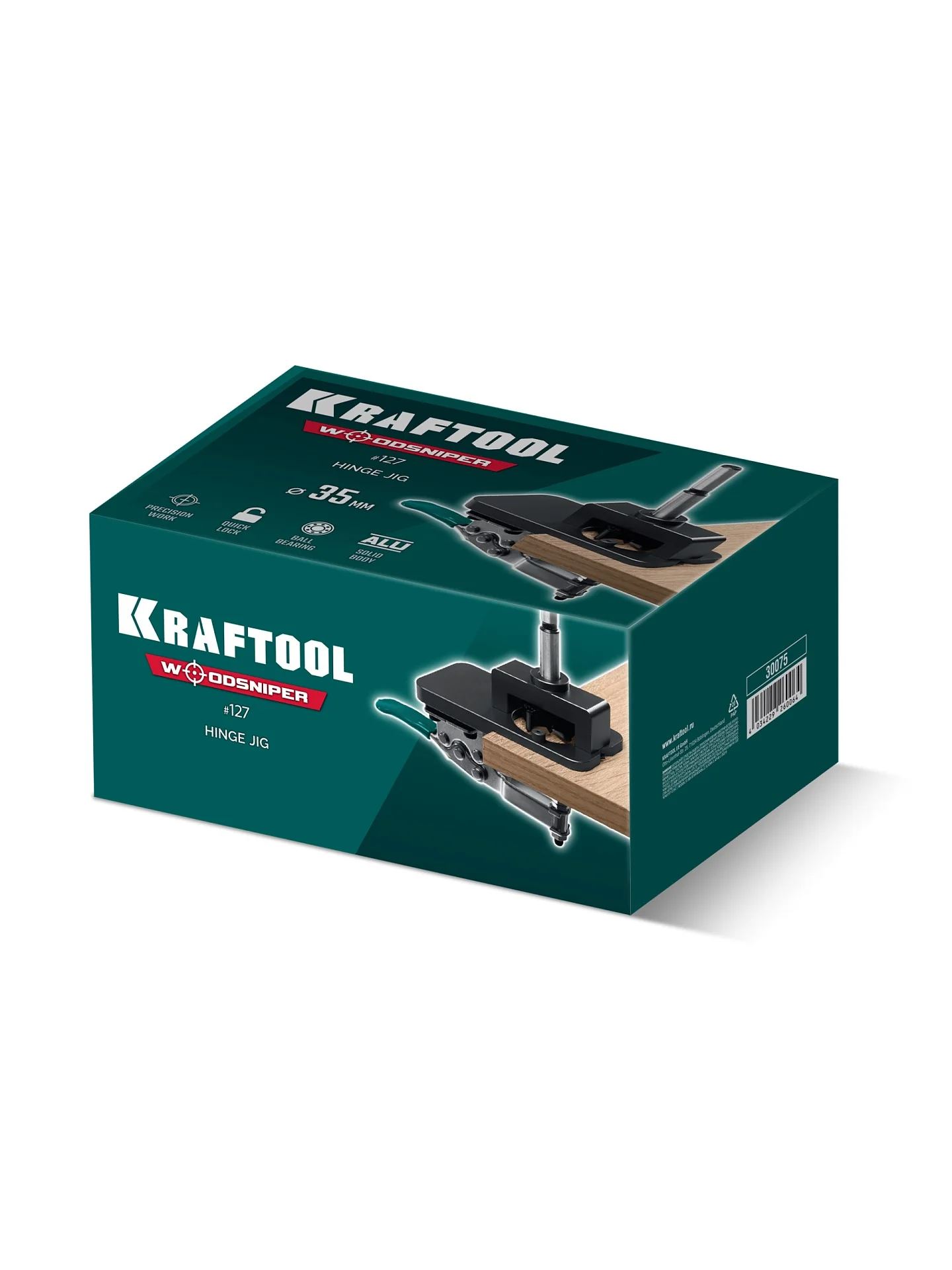 Кондуктор для мебельных петель KRAFTOOL 30075 Woodsniper 127, 35 мм