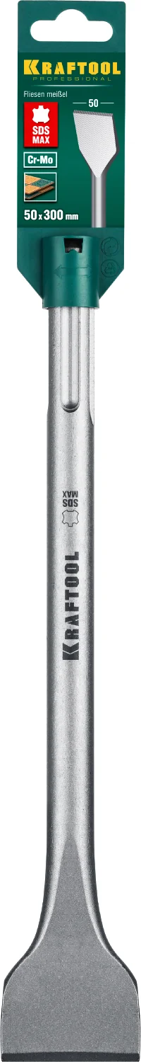 Плоское изогнутое зубило KRAFTOOL 29333-50-300 ALLIGATOR, 50 х 400 мм, SDS-max