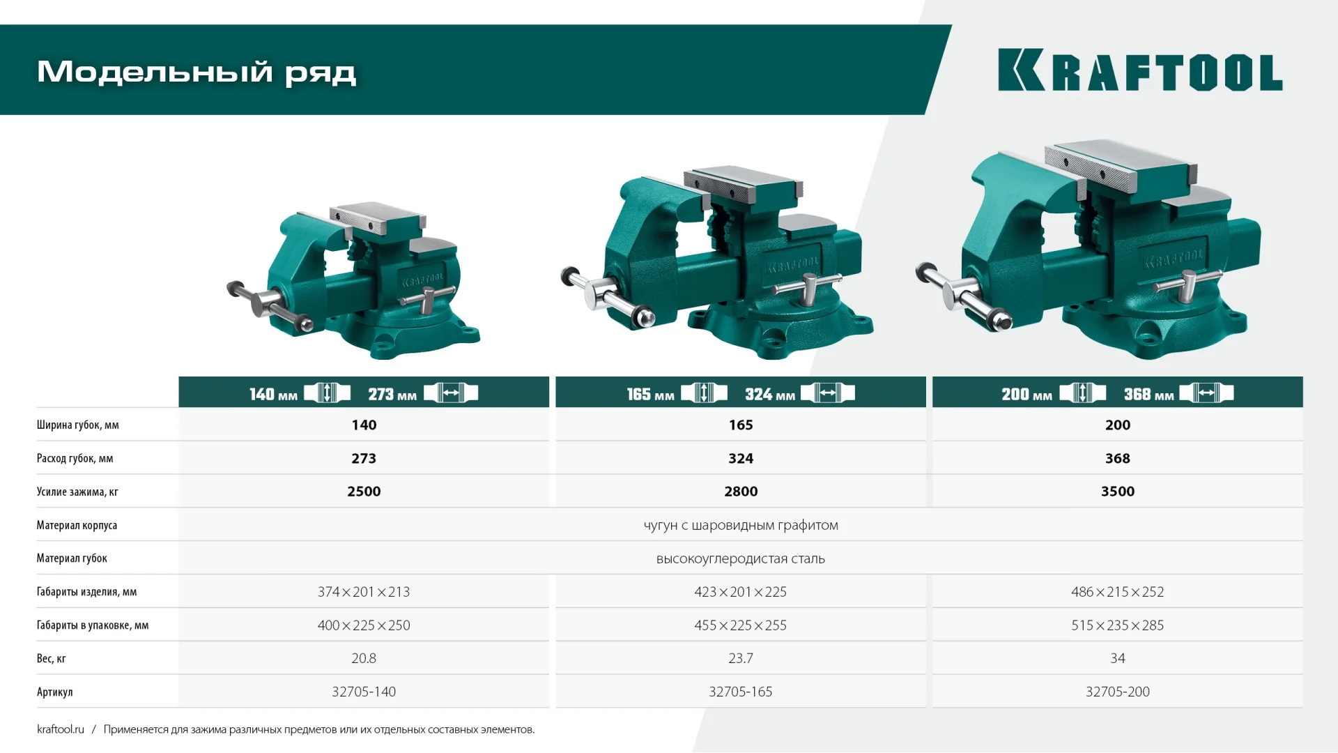 Слесарные тиски KRAFTOOL Reversible, 165 мм, расход 324 мм (32705-165)