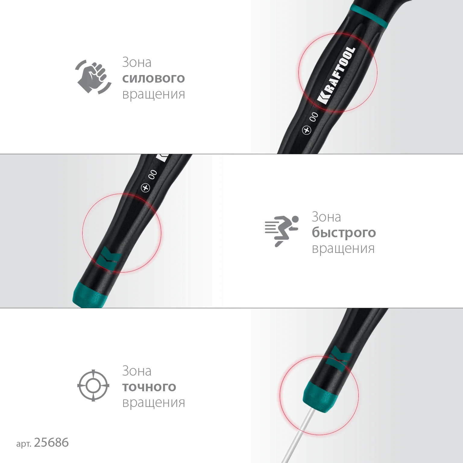 Набор отверток KRAFTOOL Precision 7, 7 предм. (25686)