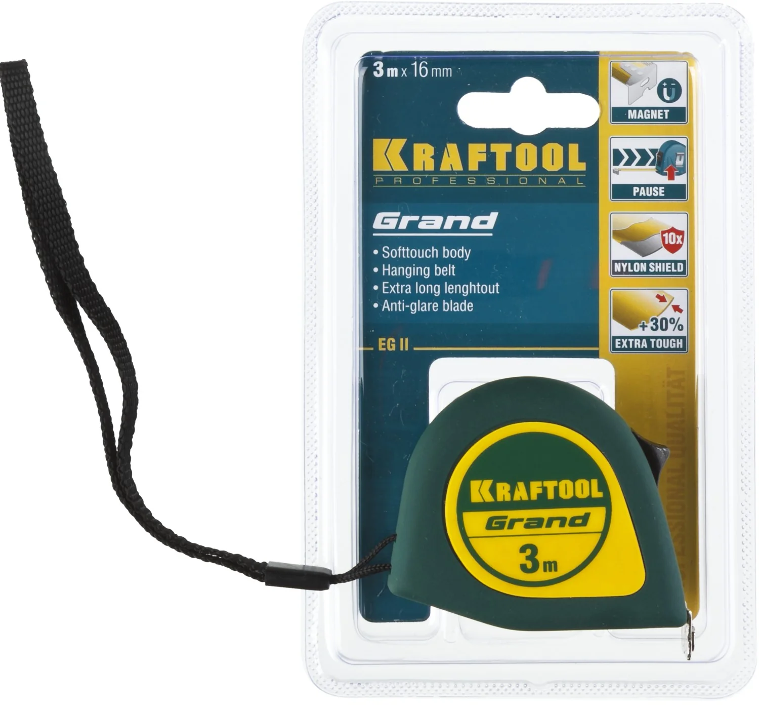 Рулетка KRAFTOOL 3 м х 16 мм (34022-03-16)