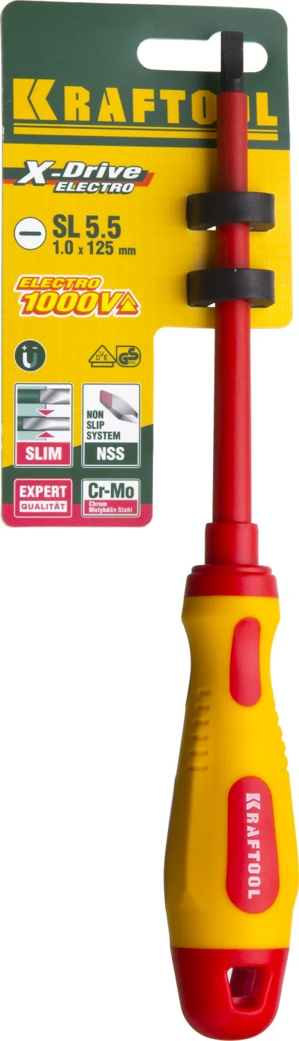 Отвертка высоковольтная KRAFTOOL SL5.5 х 125 мм (250083-5.5-125)