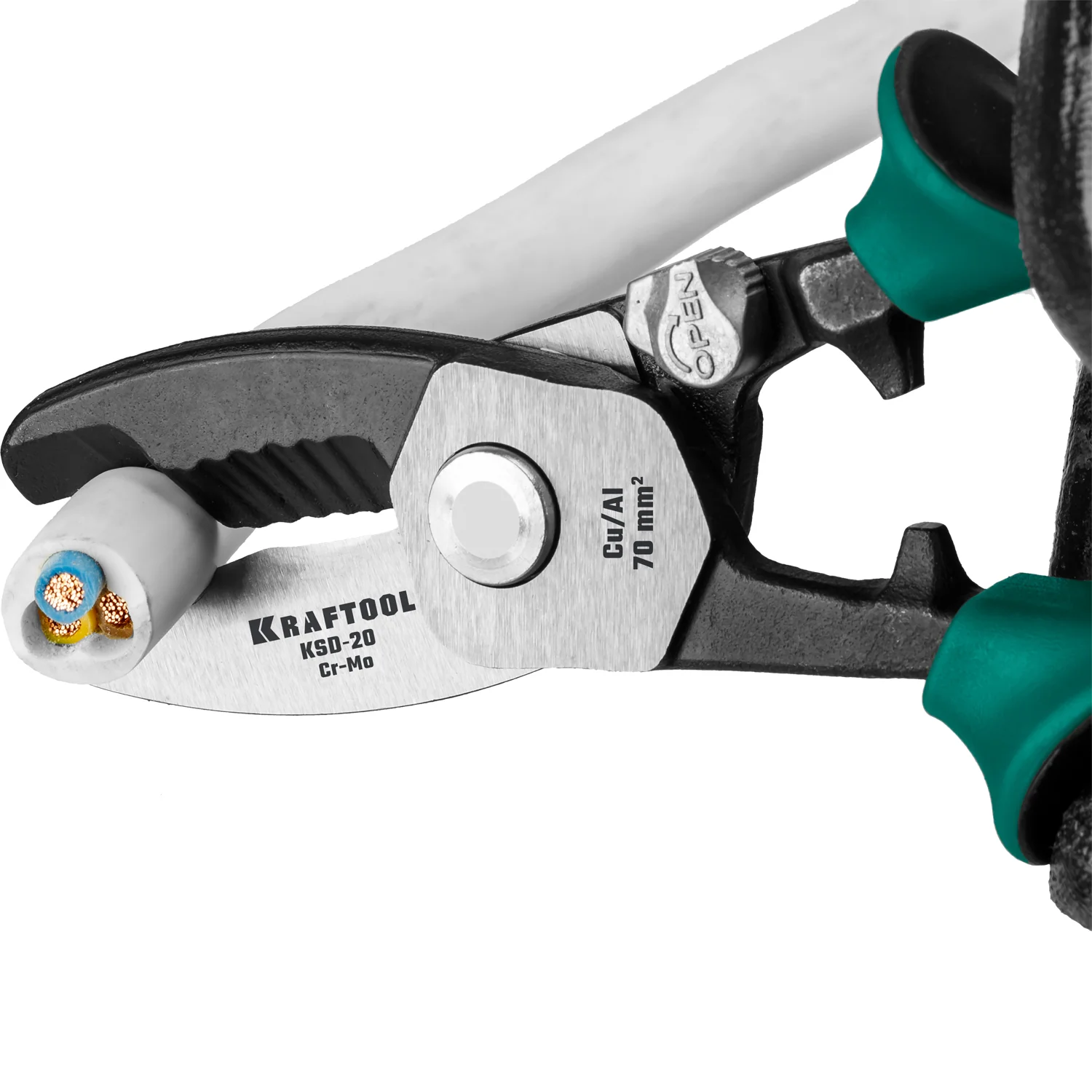 Кабелерез KRAFTOOL d 20мм, 200мм, с двойными режущими кромками (23332-20)