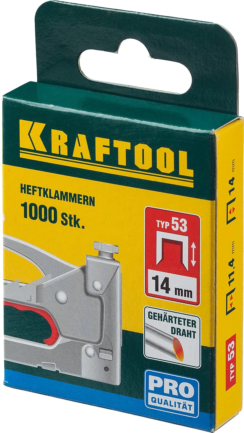 Скобы KRAFTOOL тип 53 (A/10/JT21), 14 мм, калибр 23GA, 1000 шт (31670-14)