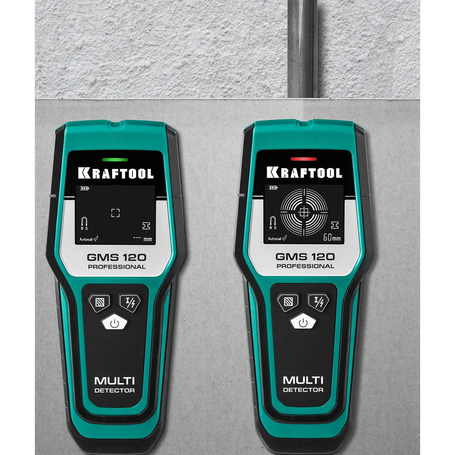 Детектор универсальный KRAFTOOL проводки, ЖК дисплей (45298)