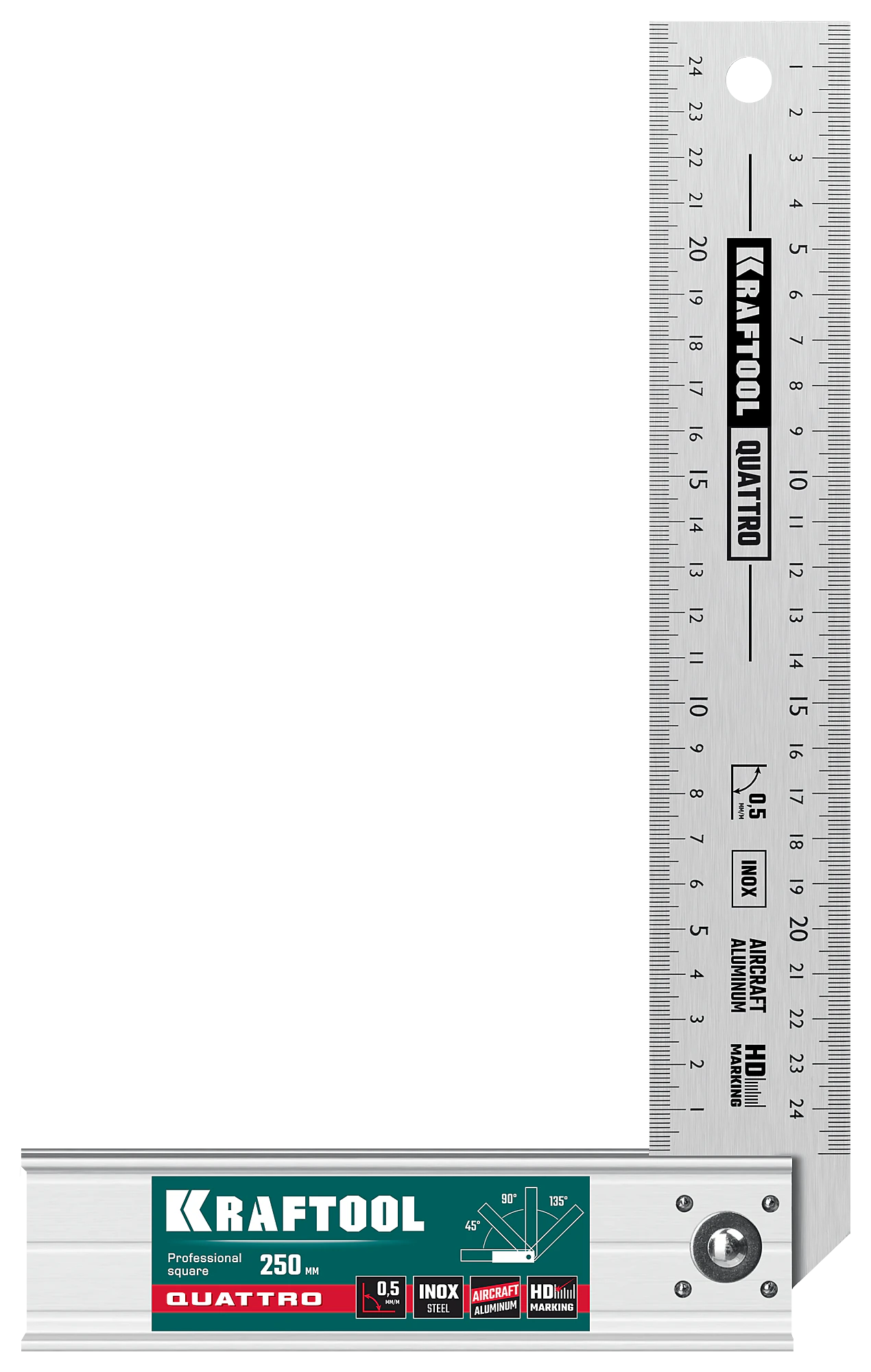 Угольник столярный складной KRAFTOOL 250 мм, 4 положения (3444)