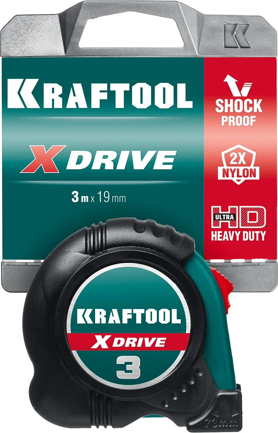 Рулетка KRAFTOOL 3 м х 19 мм (34122-03-19)