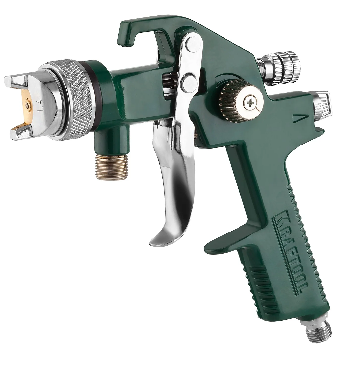 Пневматический краскопульт KRAFTOOL 06520-1.4 AirKraft, HVLP, 1.4мм, с нижним бачком