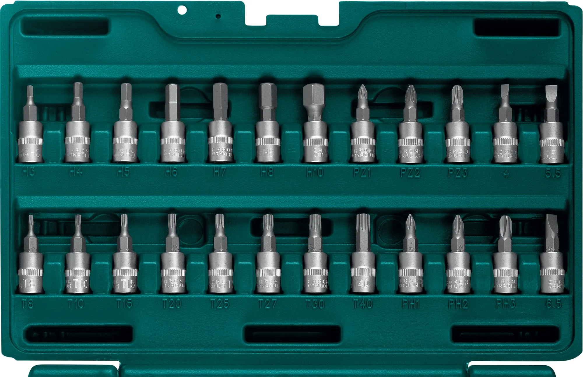 Универсальный набор инструмента KRAFTOOL X-Drive, 57 предм., (1/4″) (27885-H57)