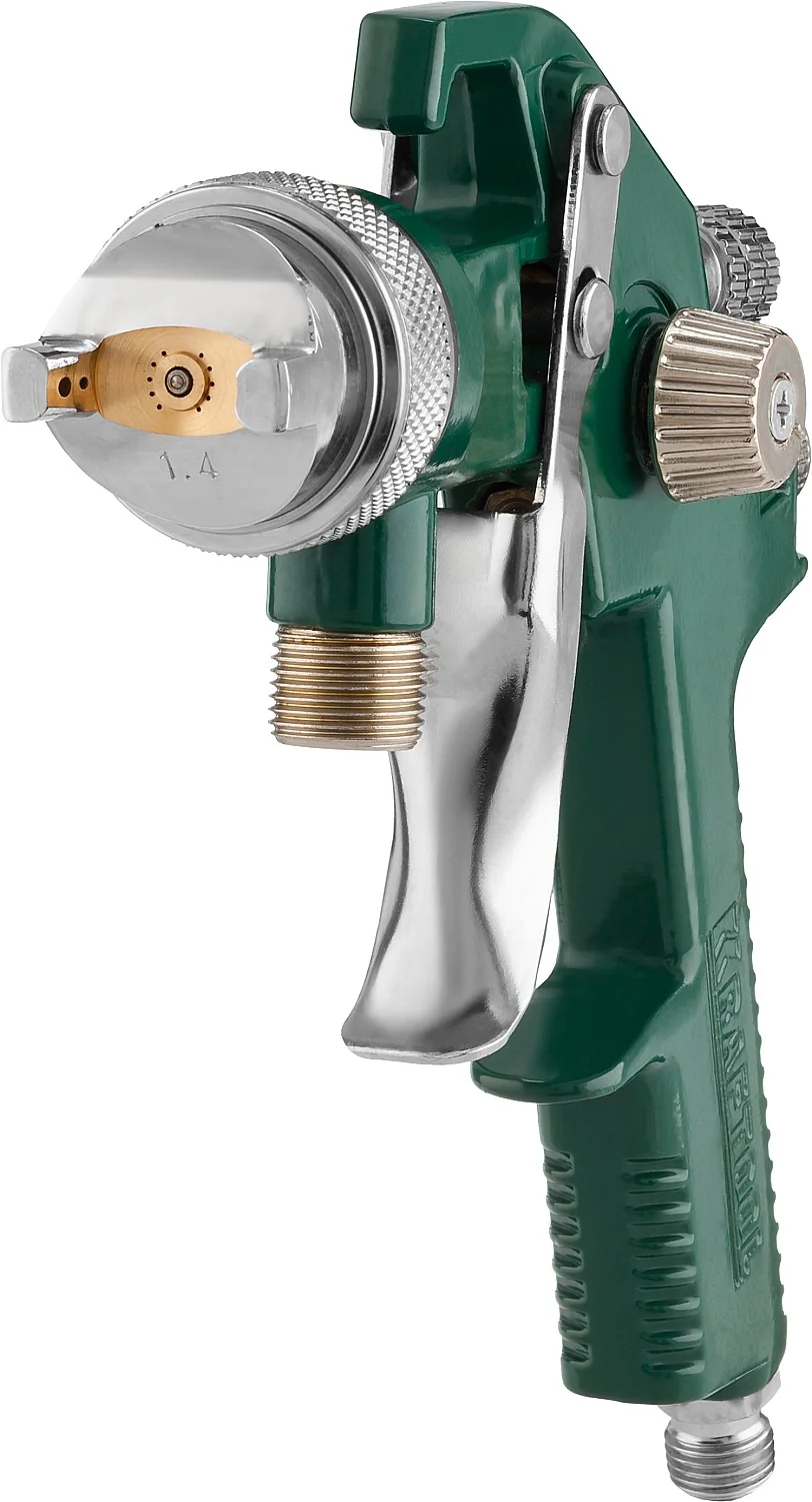 Пневматический краскопульт KRAFTOOL 06520-1.4 AirKraft, HVLP, 1.4мм, с нижним бачком