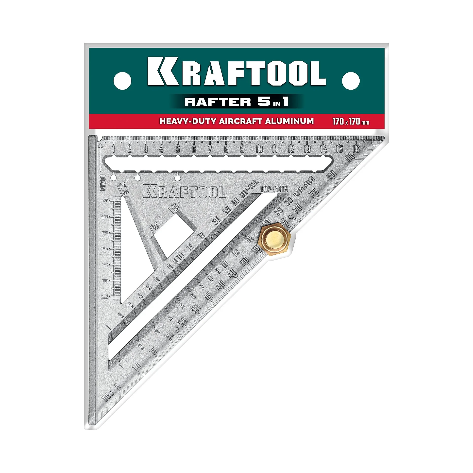 Угольник кровельный KRAFTOOL 170 мм, 5-в-1, Высокоточный (3441-17)