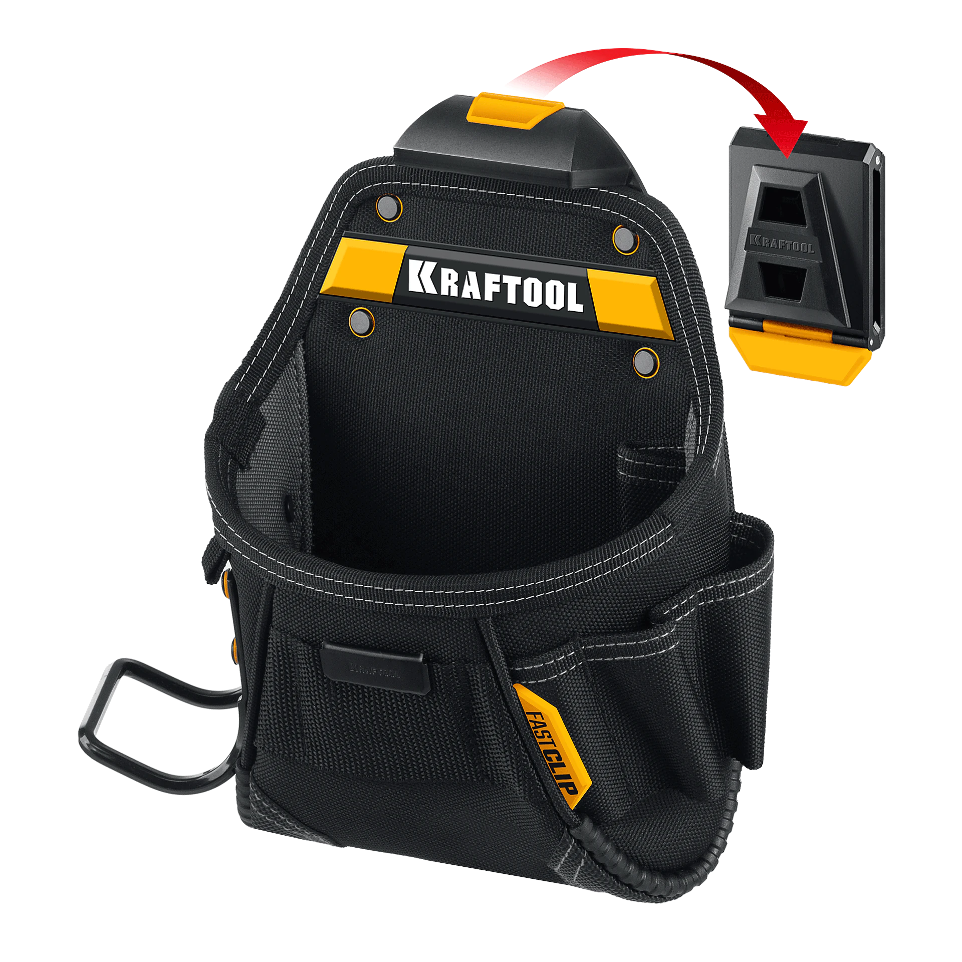 Поясная сумка KRAFTOOL KP-6, с быстросъёмным креплением FastClip, 240 х 250 мм (38775) Поясная сумка KRAFTOOL KP-6, с быстросъёмным креплением FastClip, 240 х 250 мм (38775)