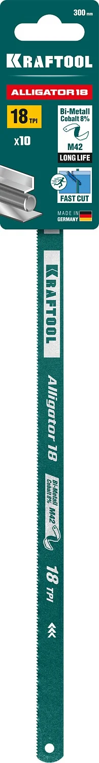 Полотно биметаллическое по металлу KRAFTOOL 18 TPI, 300 мм, гибкое (15942-18-1)