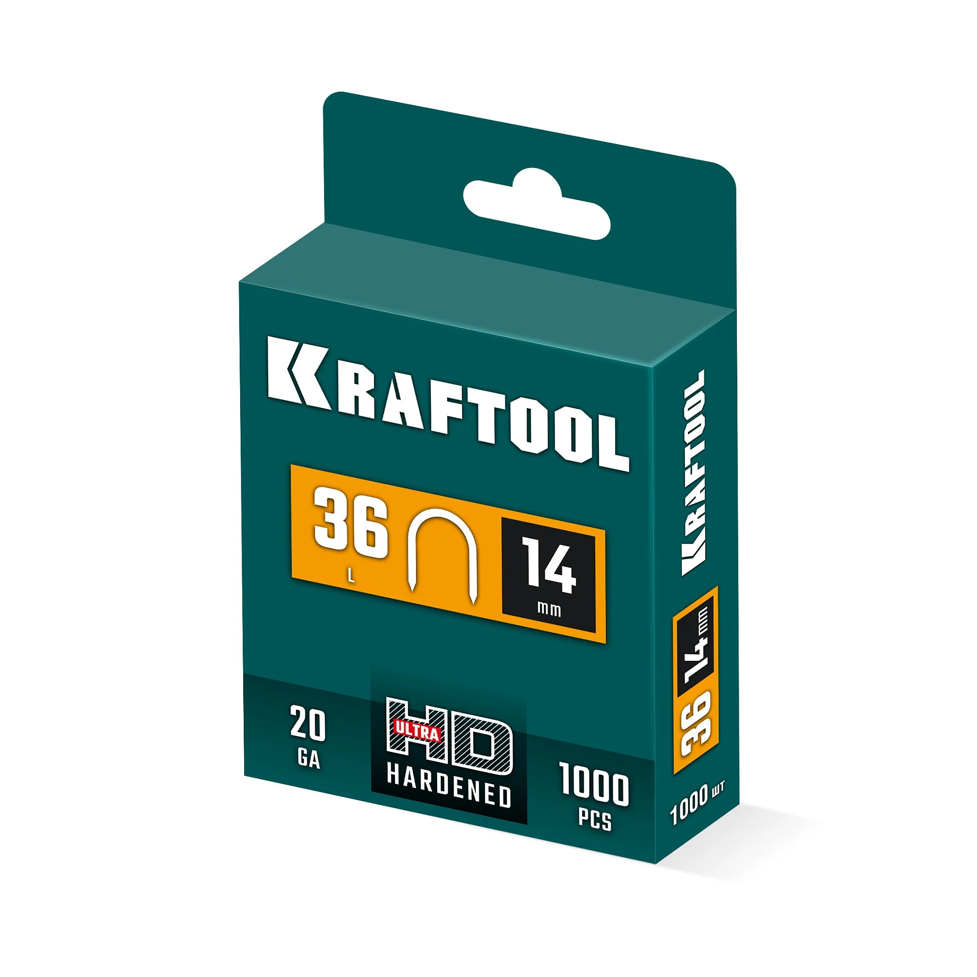 Скобы KRAFTOOL тип 36 (L), 14 мм, калибр 20GA, 1000 шт (31636-14)