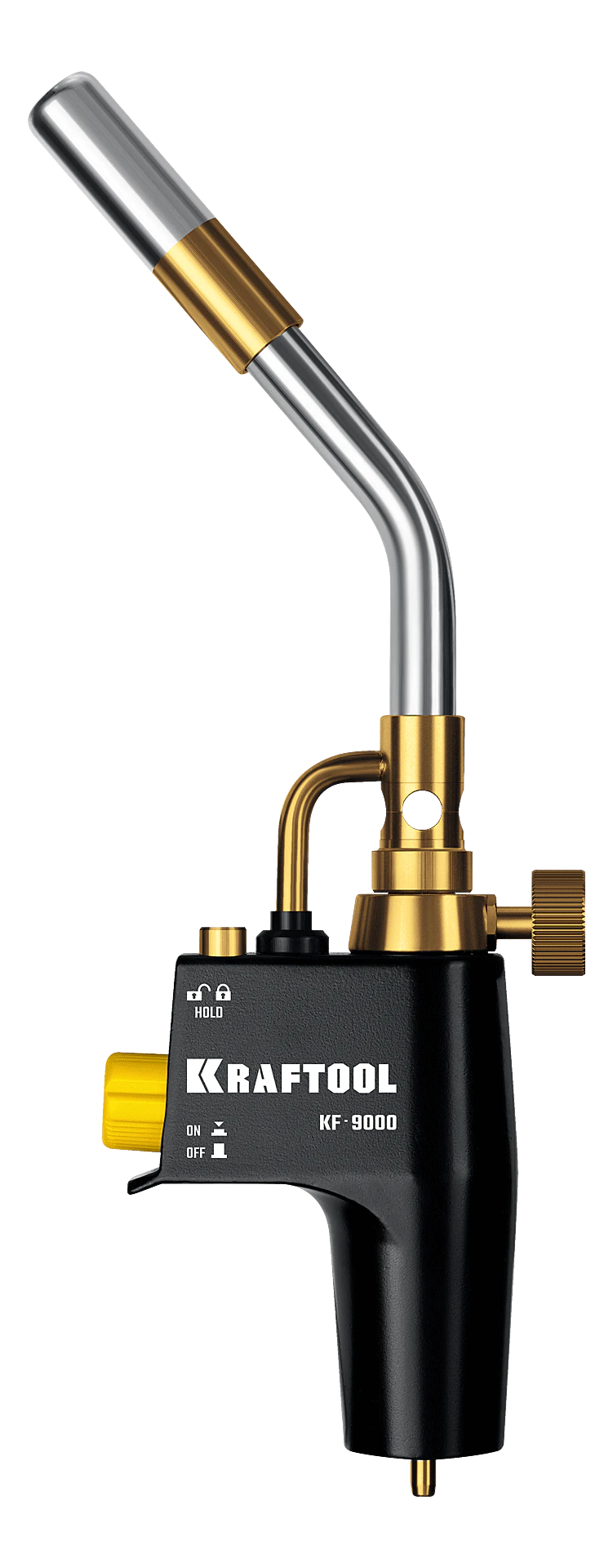 Горелка газовая KRAFTOOL с пьезоподжигом на баллон турбо нагрев + 30% 2000°C, Blue Fire (55510)