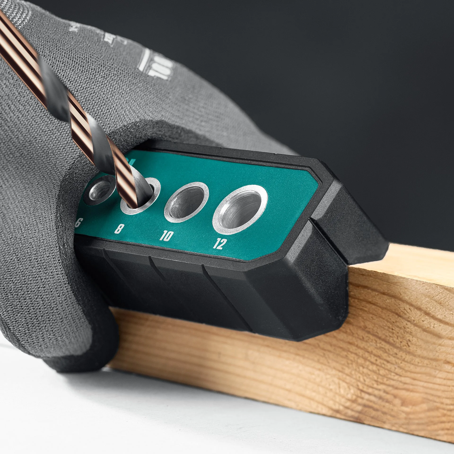 Кондуктор для сверления под углом 45° и 90° KRAFTOOL 30073 Woodsniper 121, 6 отверстий 4 - 12 мм