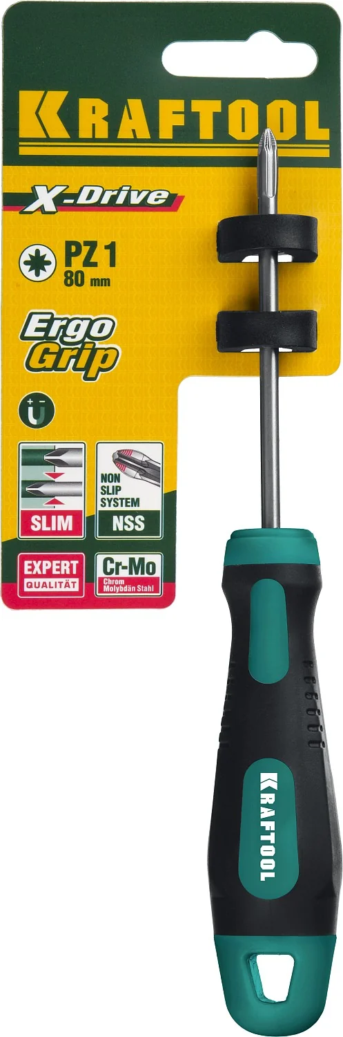 Отвертка KRAFTOOL Х-Drive, PZ1 x 80 (250073-1-080)