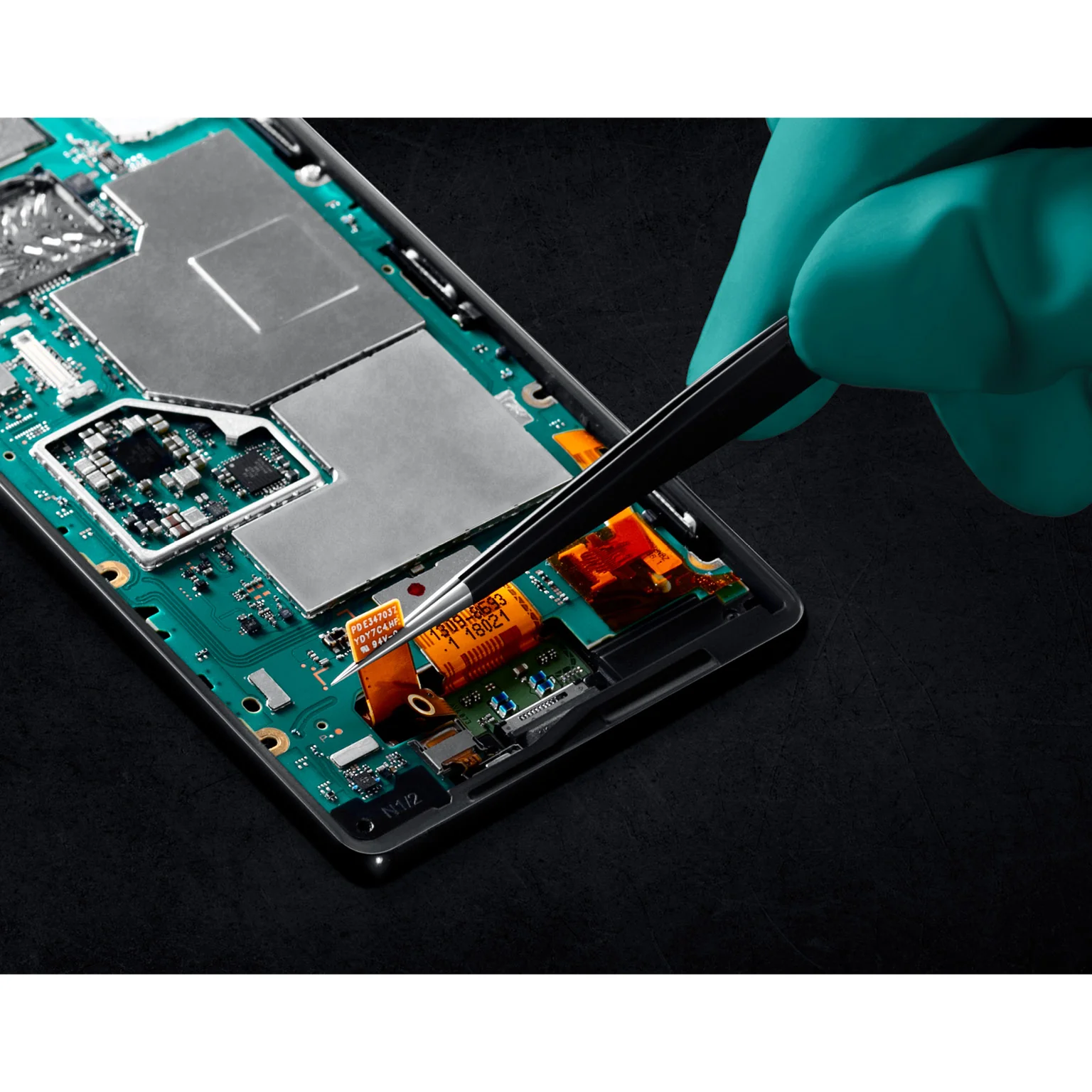 Антистатический антимагнитный прецизионный пинцет KRAFTOOL прямой, 135 мм (222125)