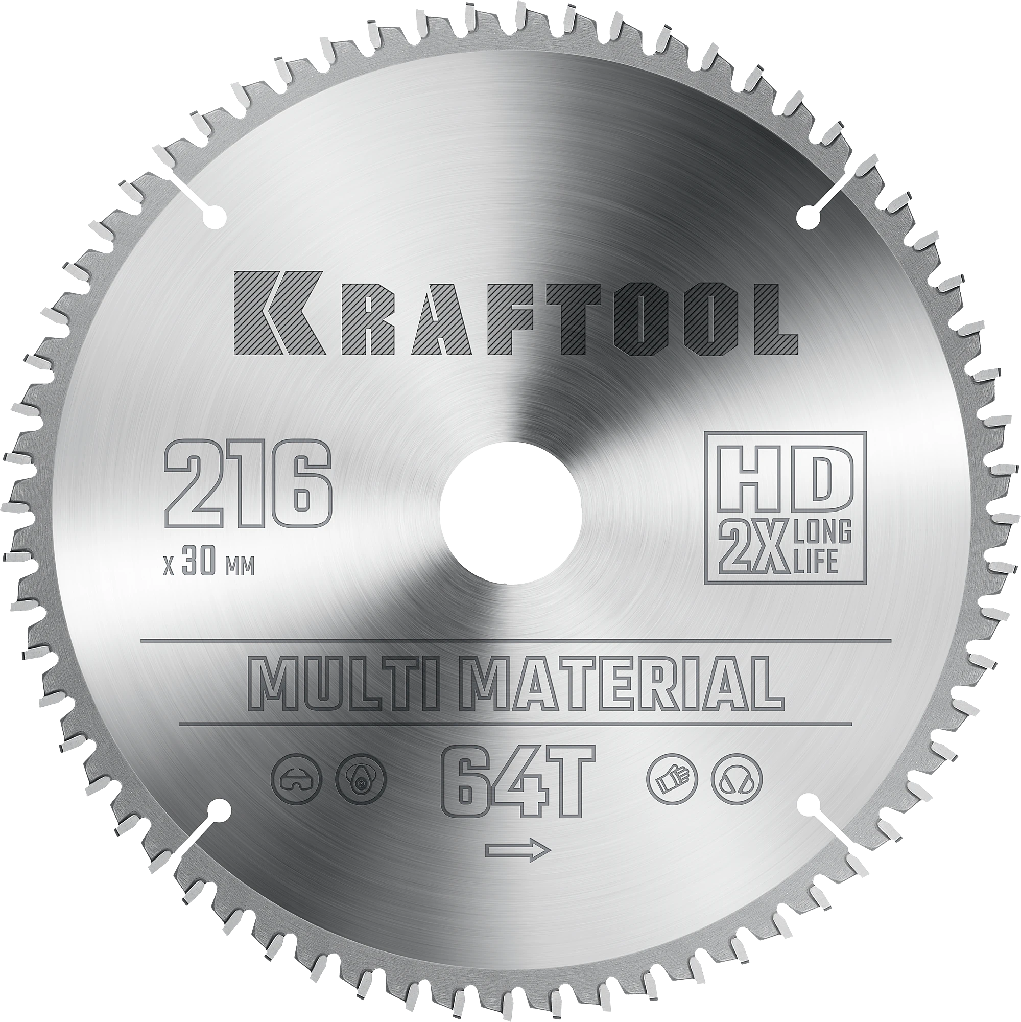 Пильный диск по алюминию KRAFTOOL 36953-190-30 Multi Material, 190 х 30 мм, 60Т