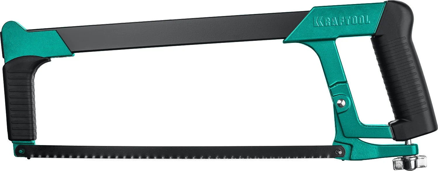 Ножовка по металлу KRAFTOOL 300 мм, обрезиненная ручка, полотно Bi-Metal (15801)