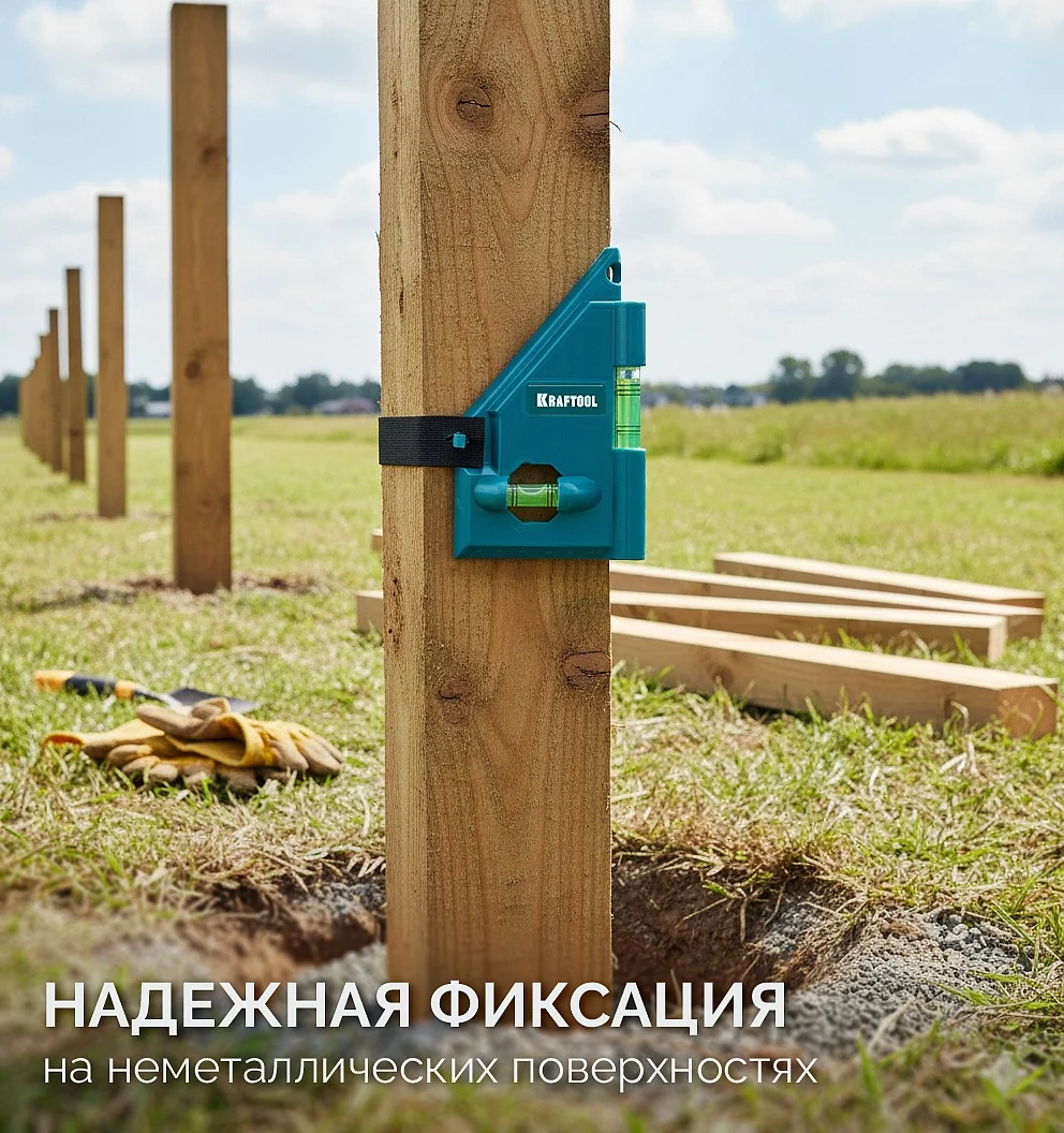 Уровень угловой магнитный KRAFTOOL 3 глазка (34788)