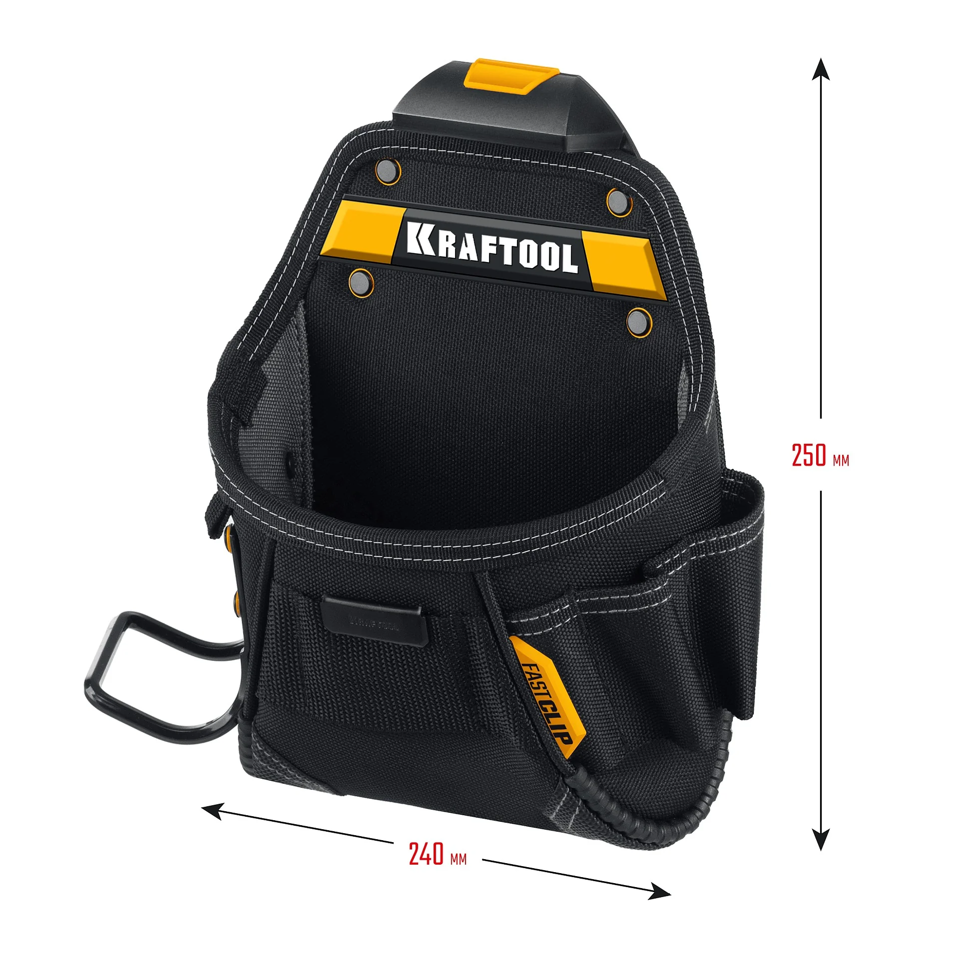 Поясная сумка KRAFTOOL KP-6, с быстросъёмным креплением FastClip, 240 х 250 мм (38775) Поясная сумка KRAFTOOL KP-6, с быстросъёмным креплением FastClip, 240 х 250 мм (38775)