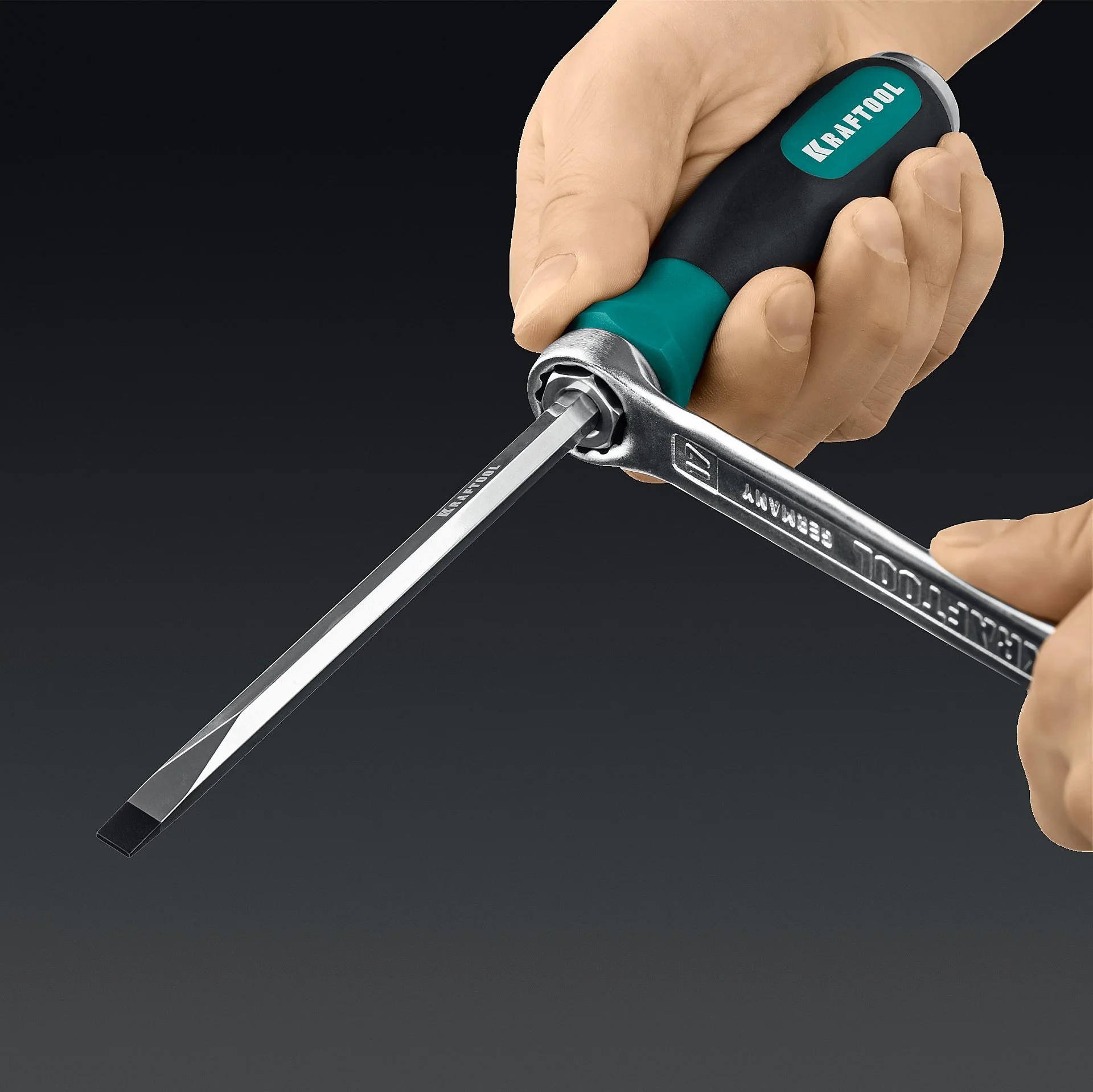 Ударная отвертка KRAFTOOL IMPACT SL 10, сквозной стержень Cr-Mo (250033-10)