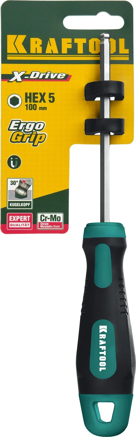 Отвертка KRAFTOOL Х-Drive, Hex5 x 100 (250075-5-100)