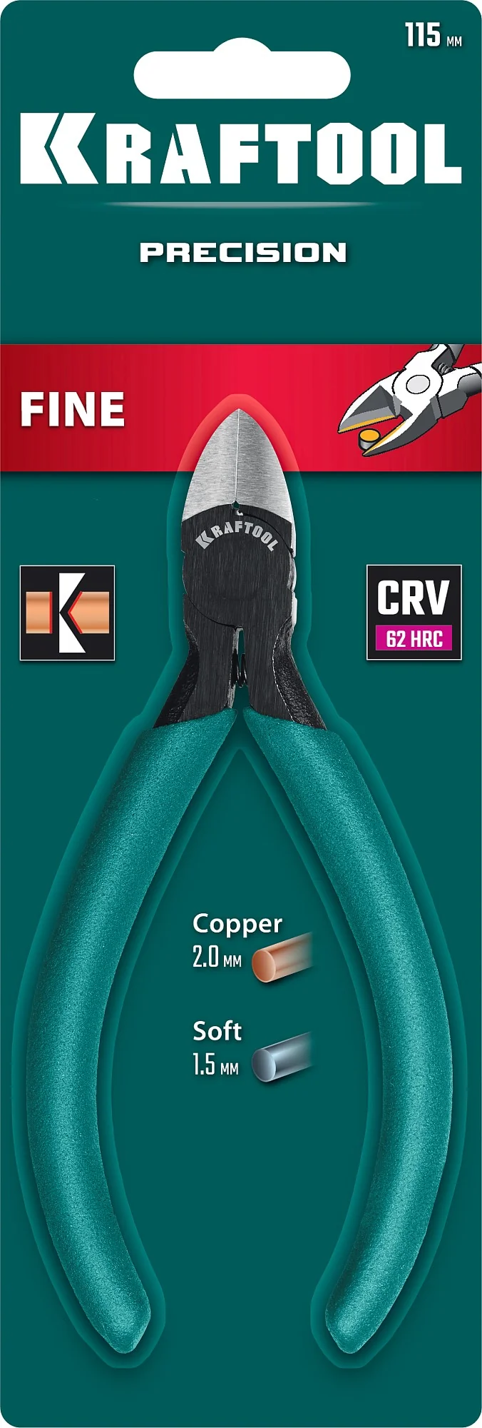 Прецизионные бокорезы KRAFTOOL Kraft Mini, чистый рез 115 мм (220017-6-11)