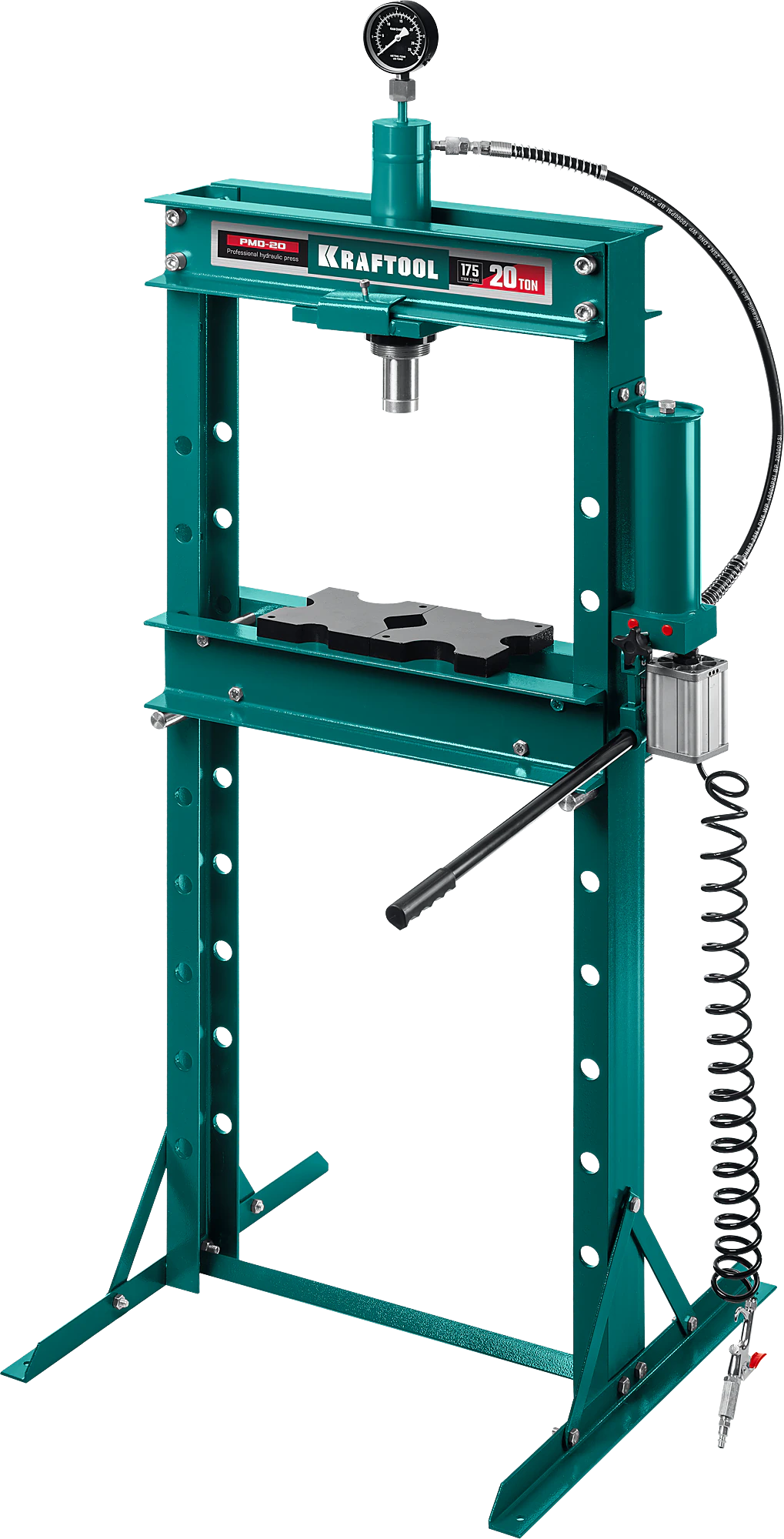 Пресс гидравлический KRAFTOOL 20 т, с гидронасосом и пневмоприводом (43473-20)