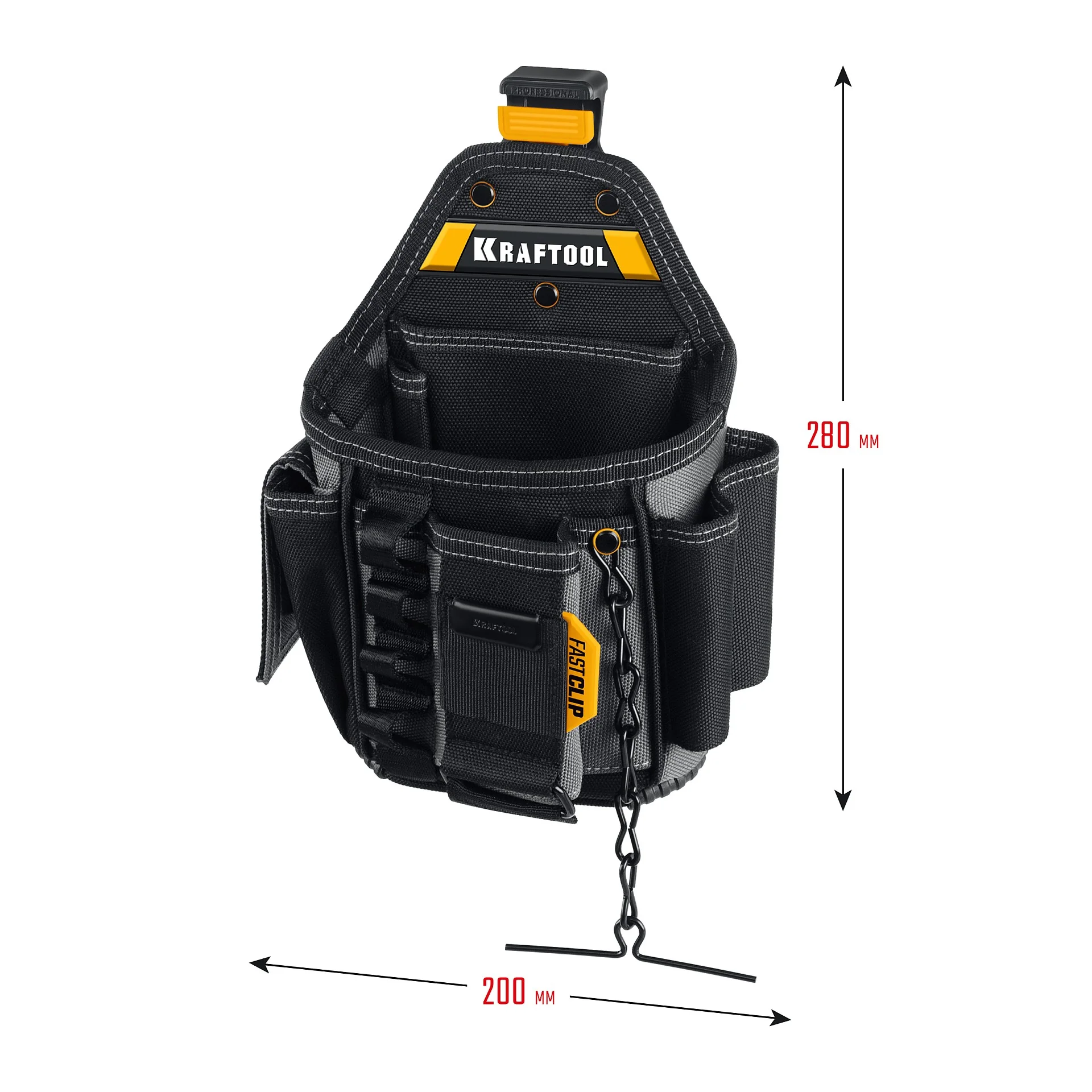 Поясная сумка KRAFTOOL KP-13E, с быстросъёмным креплением FastClip, 280 х 200 мм (38772) Поясная сумка KRAFTOOL KP-13E, с быстросъёмным креплением FastClip, 280 х 200 мм (38772)