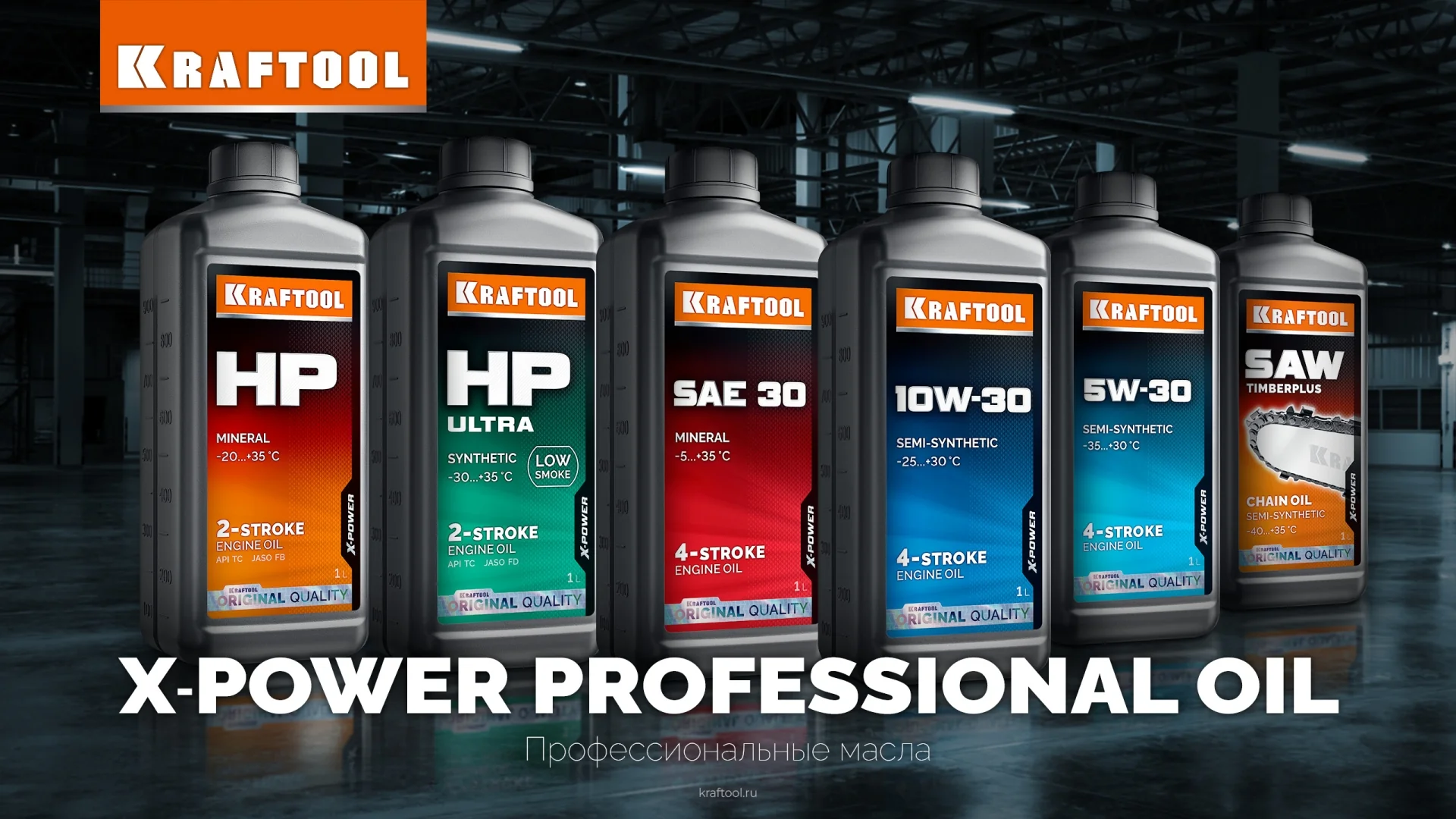 Полусинтетическое масло для 4-тактных двигателей KRAFTOOL 41510-1 10W-30, 1 л