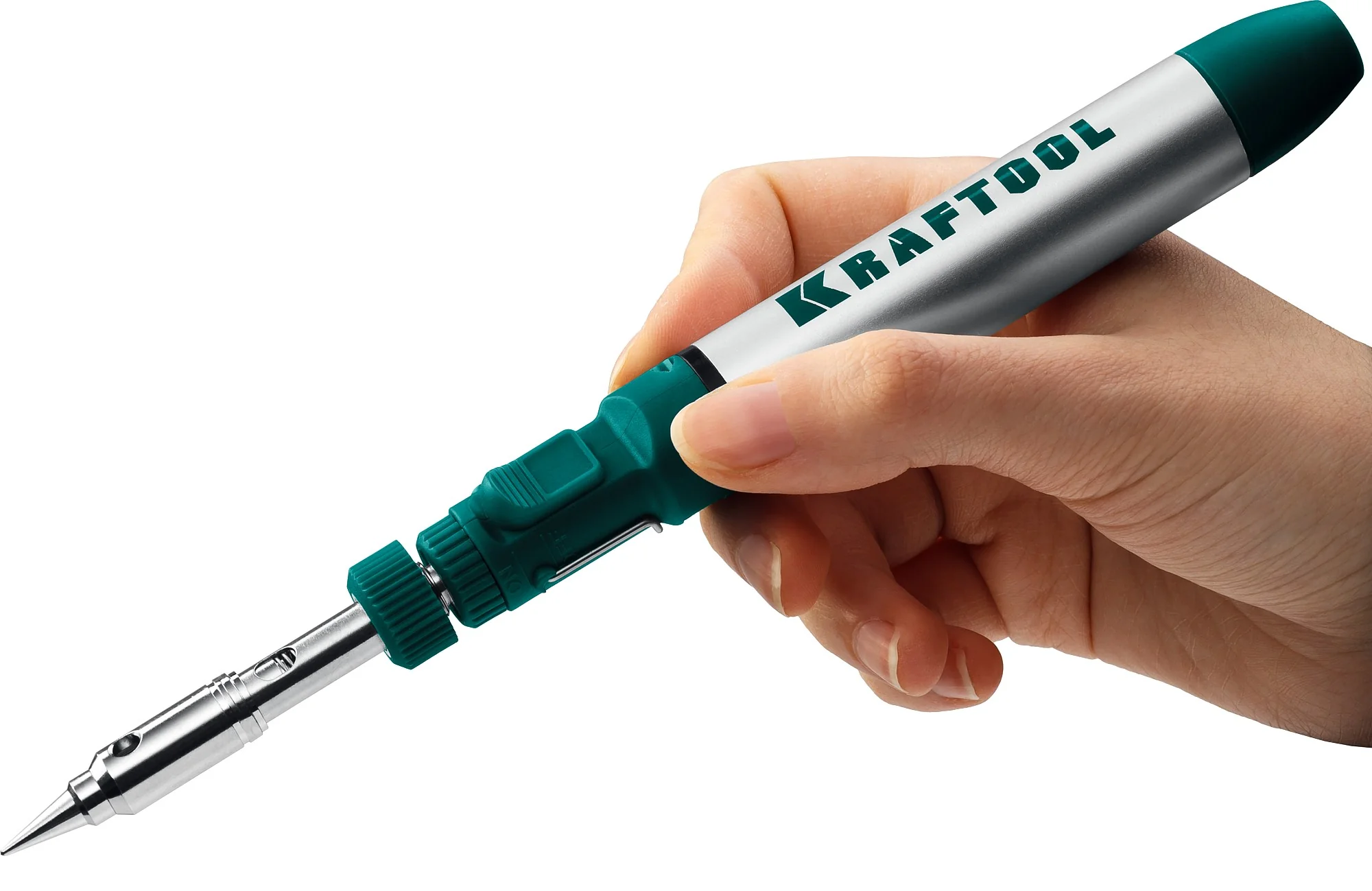 Паяльник газовый KRAFTOOL 70 A, 30 - 70 Вт, 1300°С, горелка, фен, набор 3 в 1 (55504-H3)