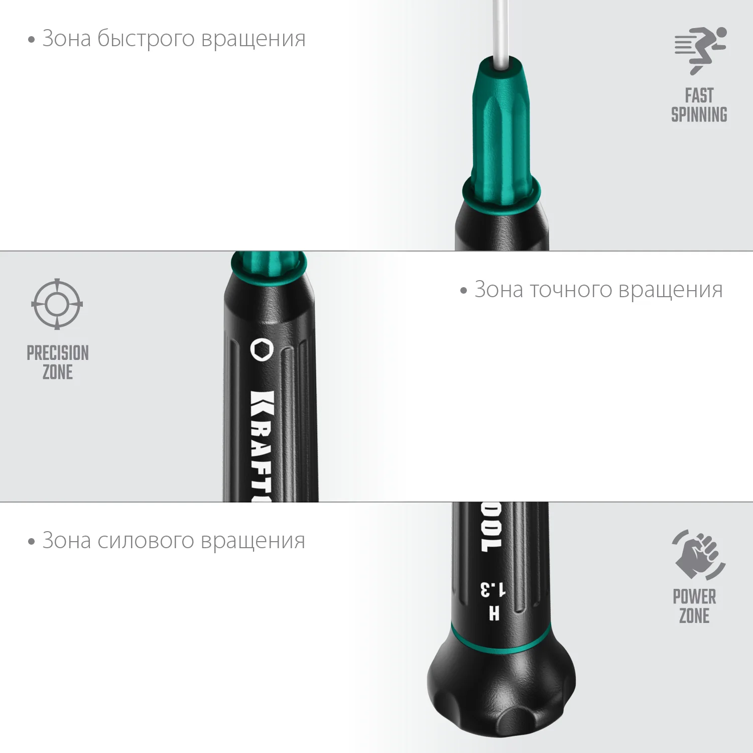 Отвертка для точных работ KRAFTOOL Precision, Hex1.3 (25685-1.3)