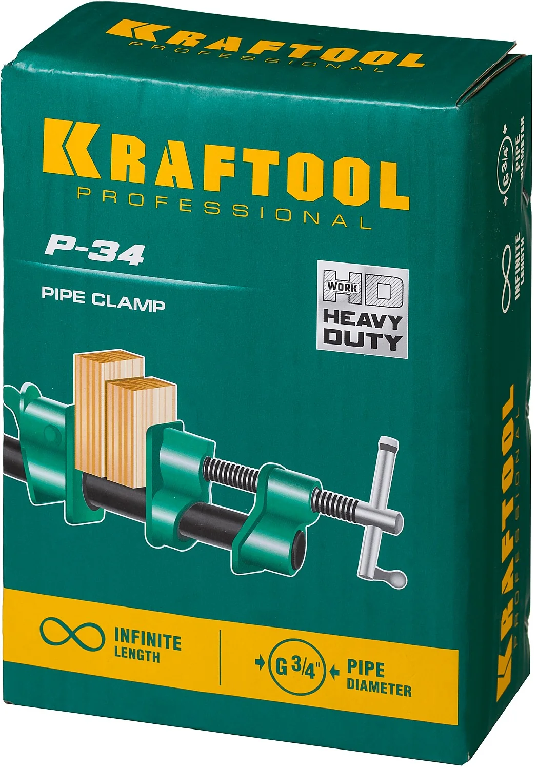 Трубная струбцина KRAFTOOL PC-34, 3/4″ (32302-1)