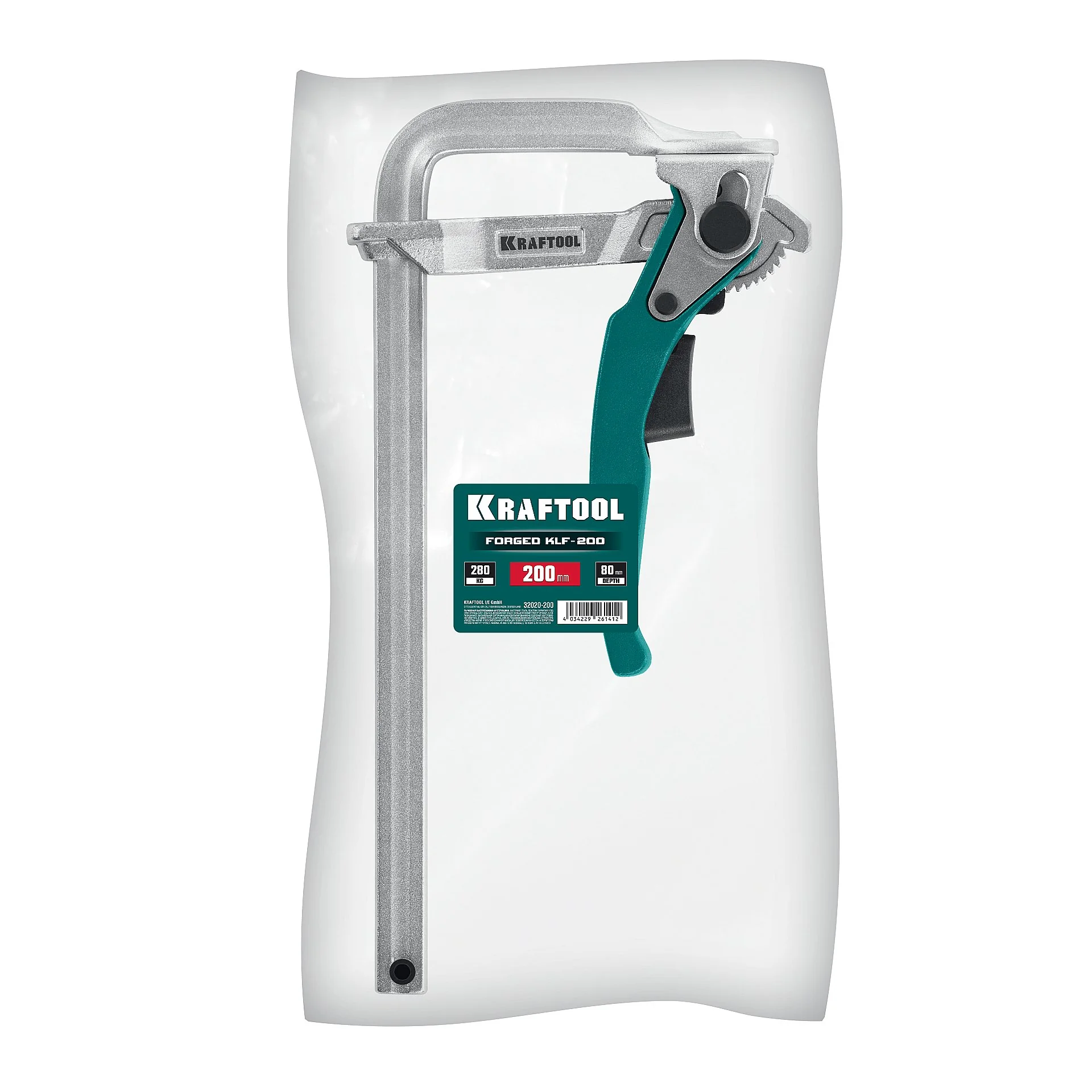 Струбцина быстрозажимная KRAFTOOL KLF-200, 200/80 мм (32020-200)