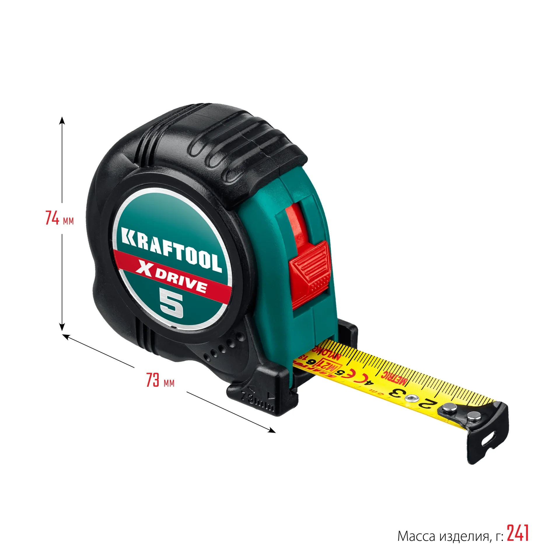 Рулетка KRAFTOOL 5 м х 19 мм (34122-05-19)