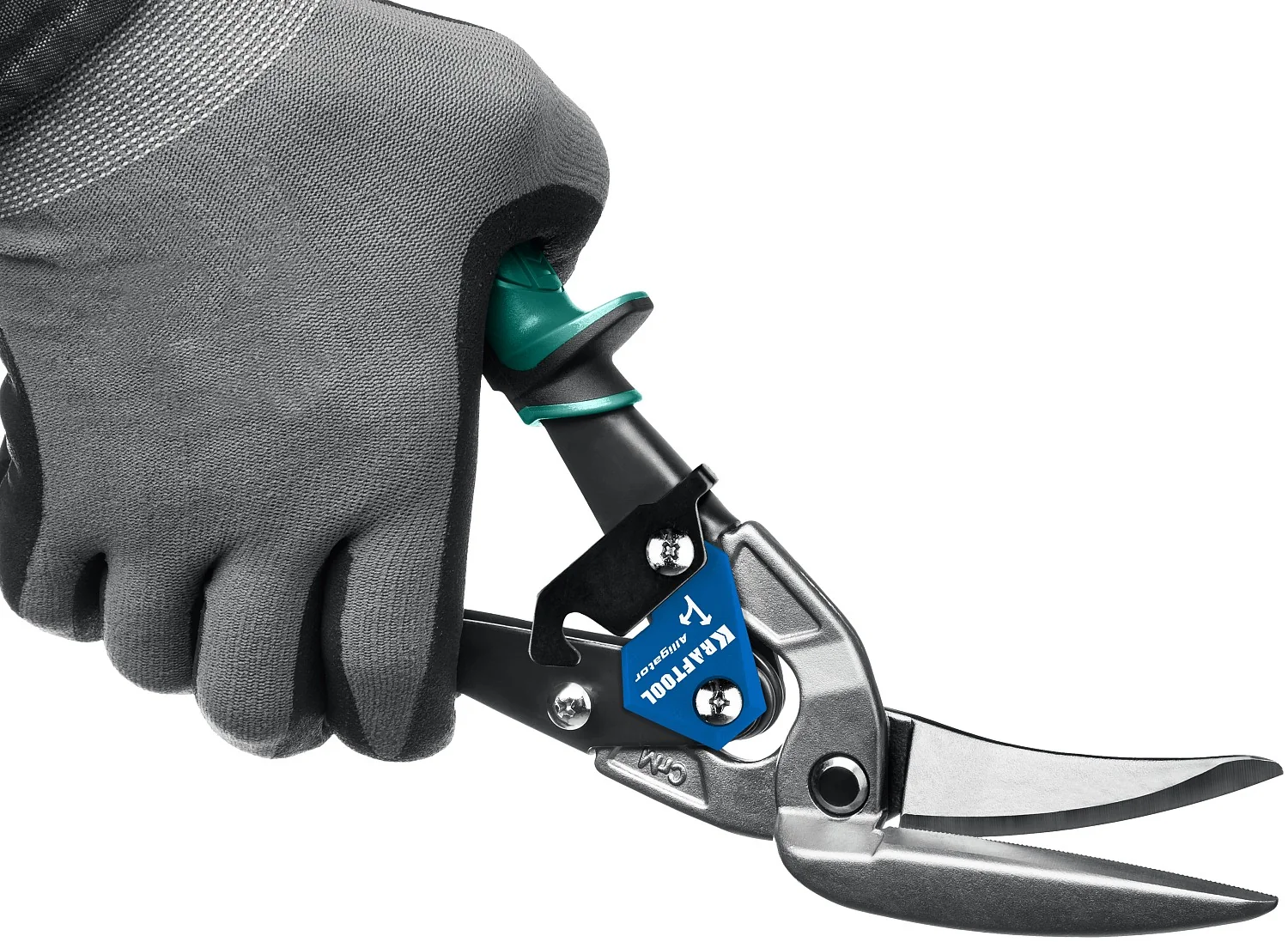 Правые усиленные ножницы по металлу с выносом KRAFTOOL Alligator, 280 мм (2328-RL)