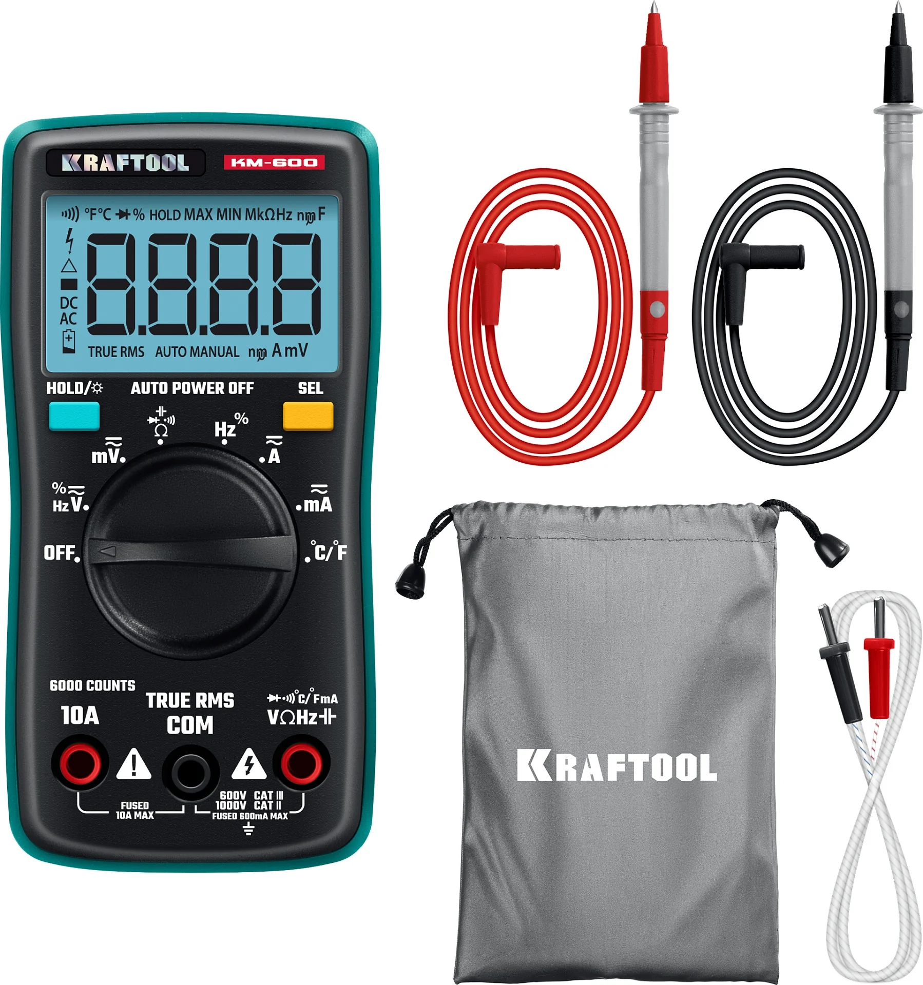 Мультиметр цифровой KRAFTOOL 600 (59854)