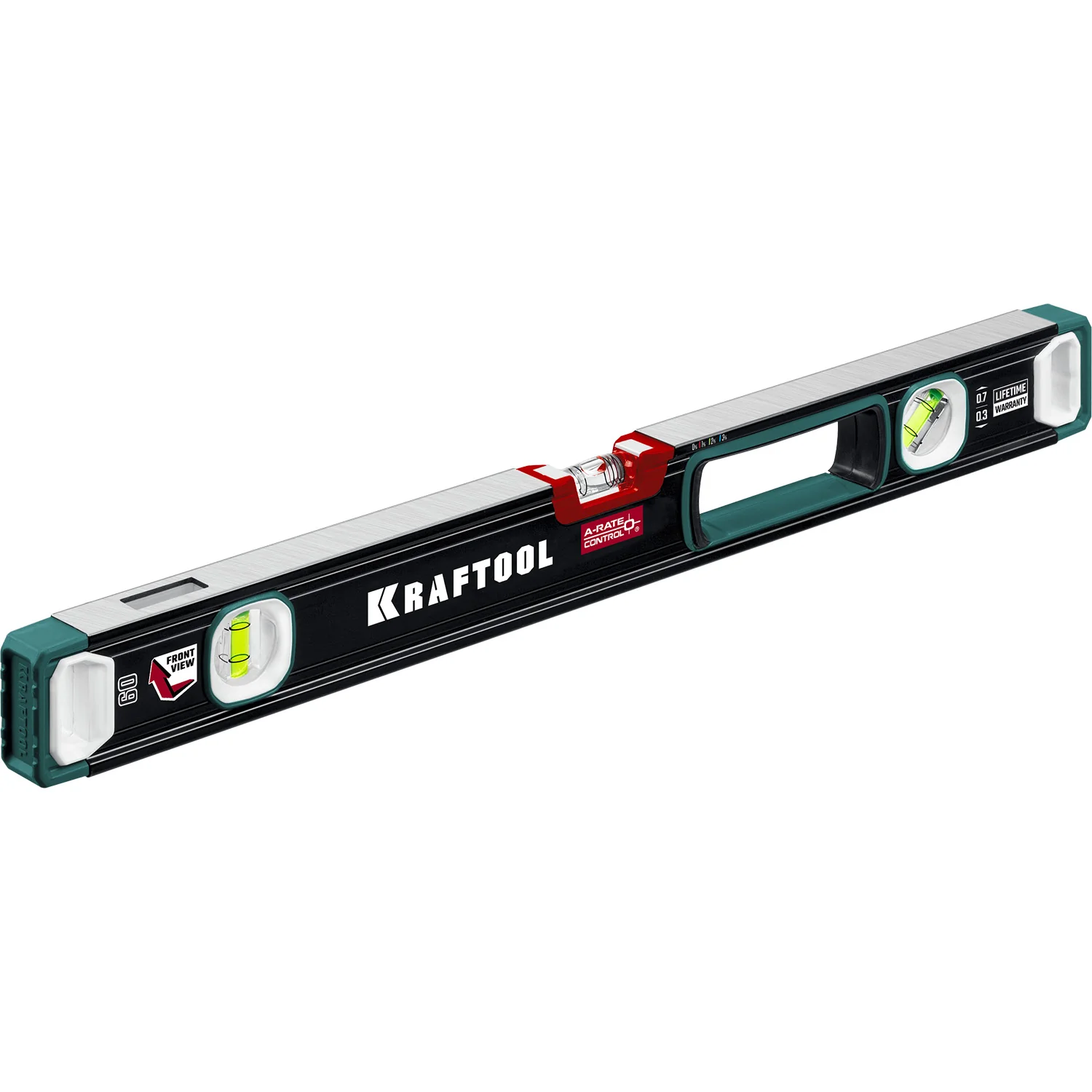 Уровень сверхпрочный KRAFTOOL 600 мм, точность 0.3 мм/м, с инновационным зеркальным глазком (34986-60)