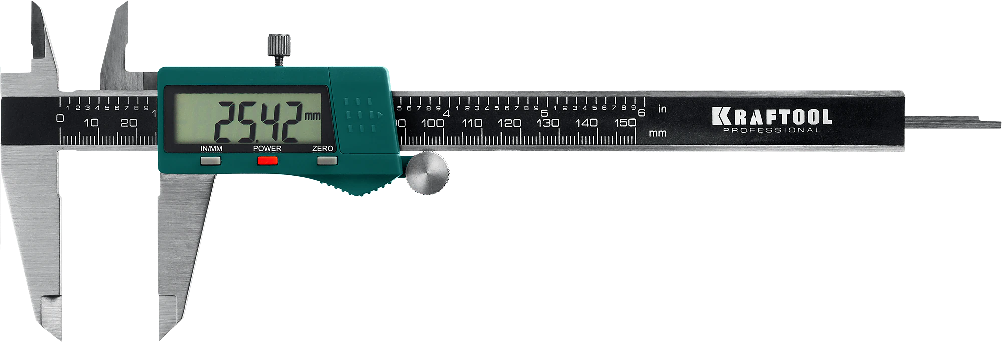 Штангенциркуль электронный металлический KRAFTOOL 150 мм, высокоточный (34460-150)